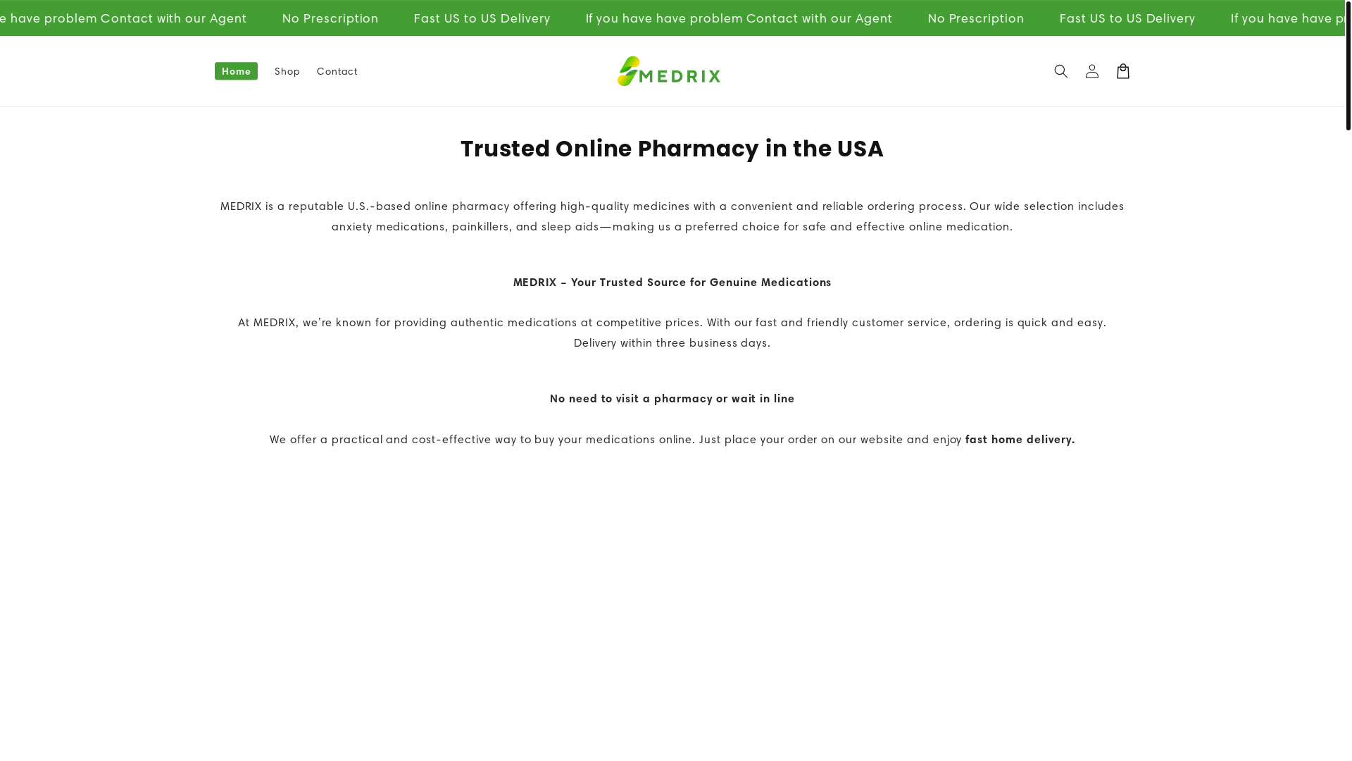 website screenshot of https://medrixcare.com/