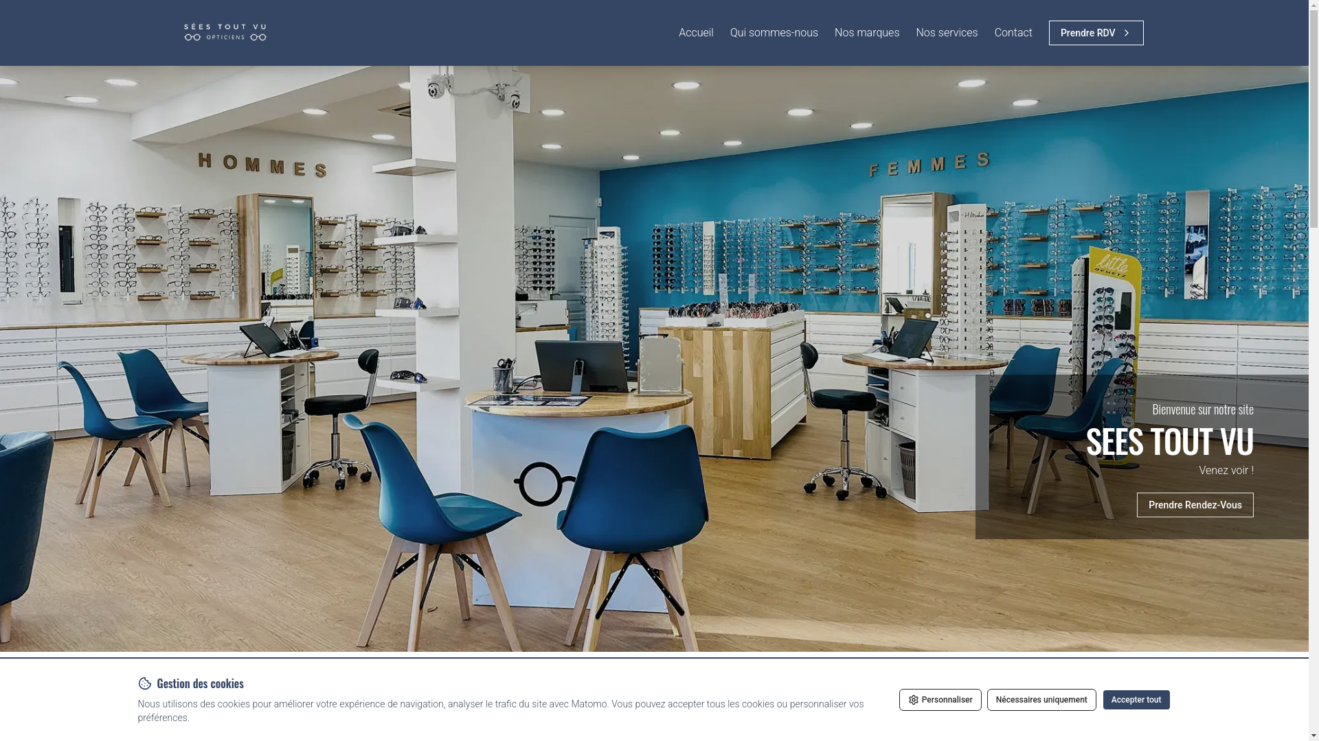 website screenshot of https://seestoutvu-opticien.com/