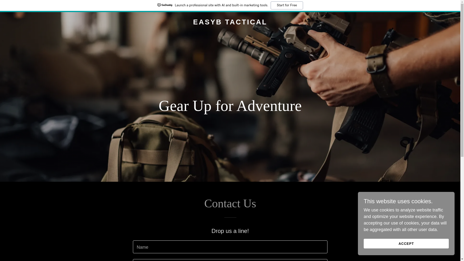 website screenshot of https://easybtactical.com/