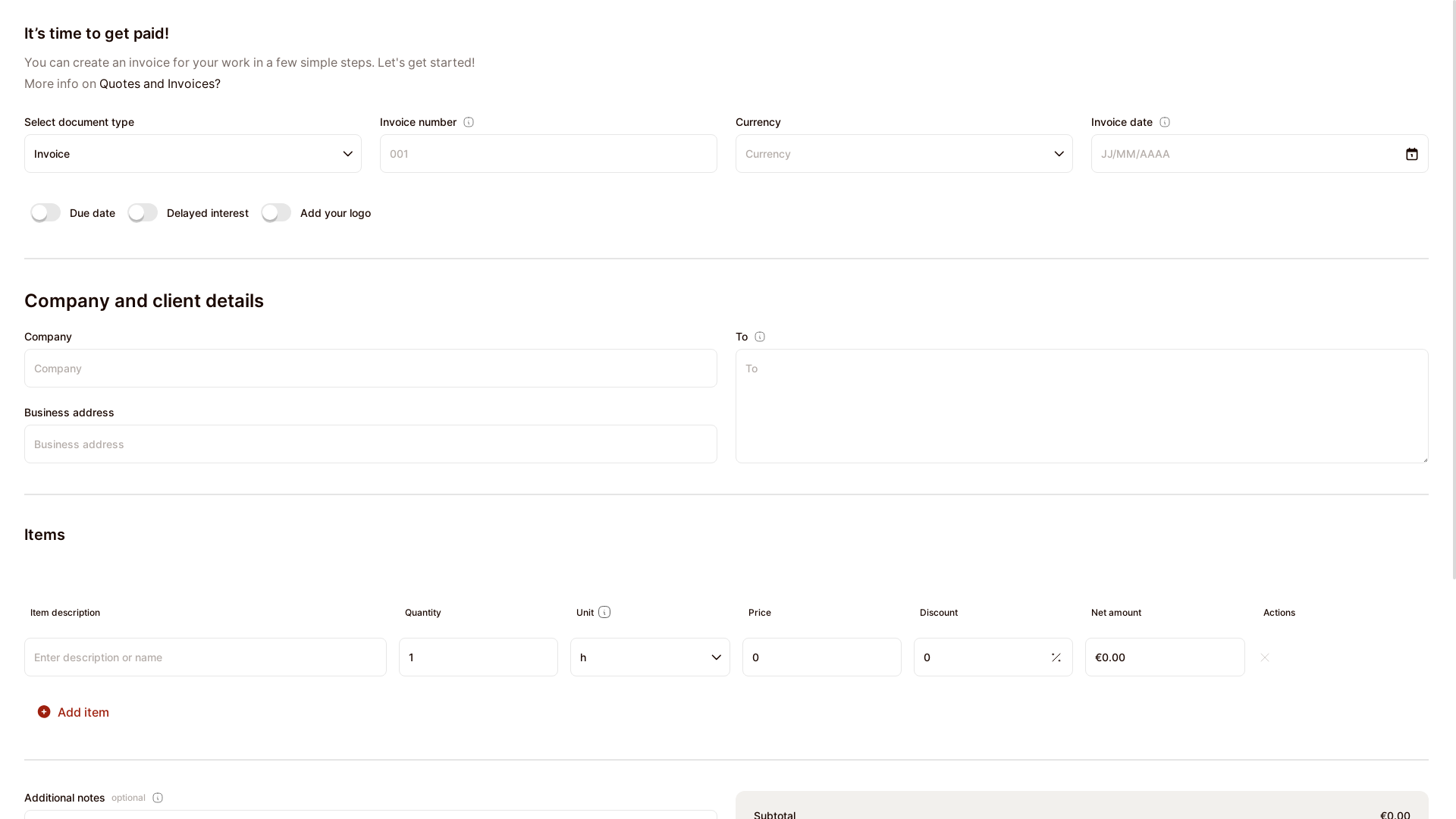 website screenshot of https://invoice-tool-mf.pages.dev/