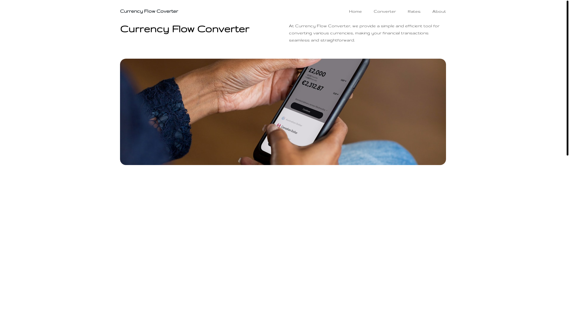 website screenshot of https://currencyconvertflow.space/