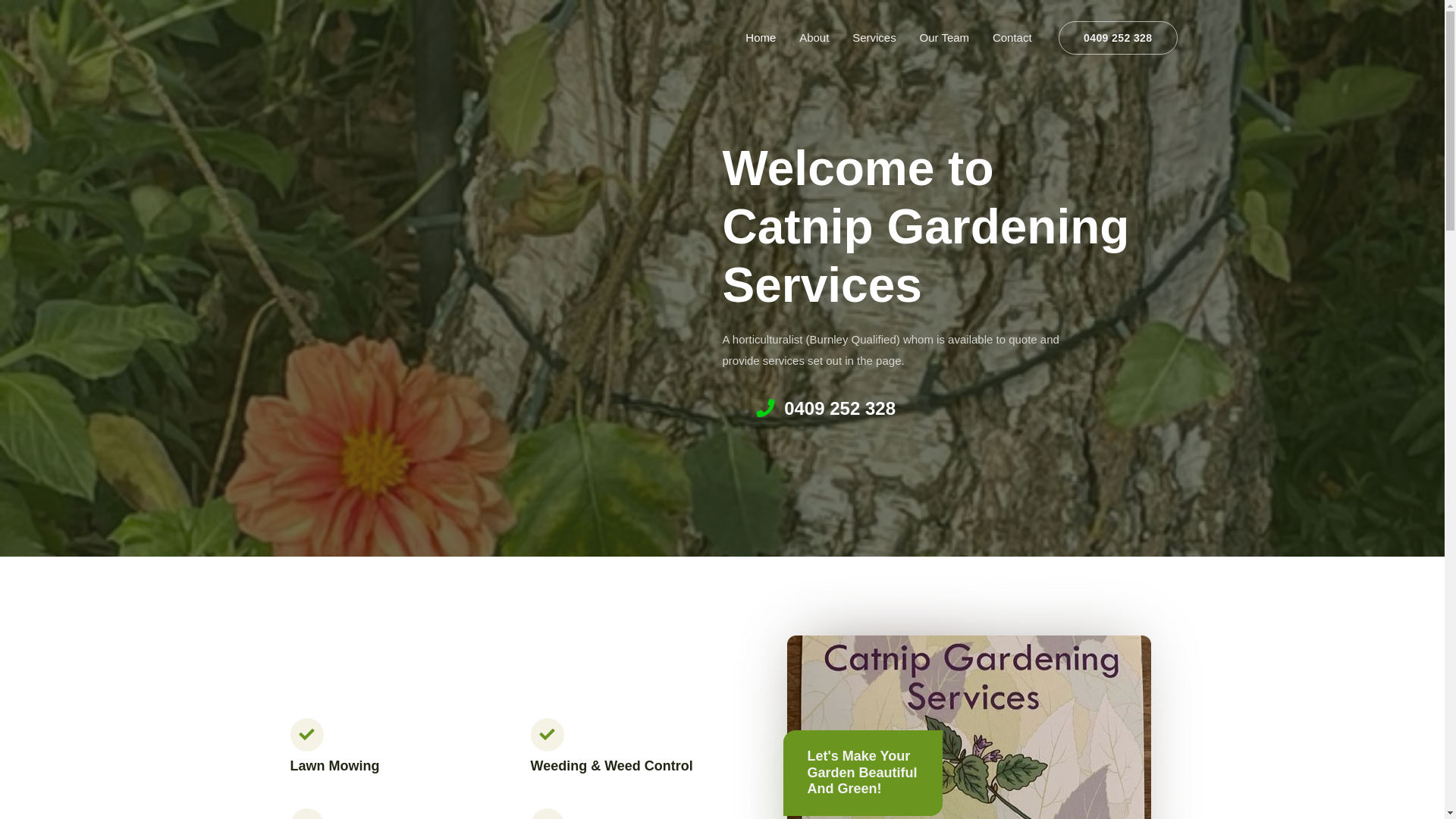 website screenshot of https://catnipgardening.online/