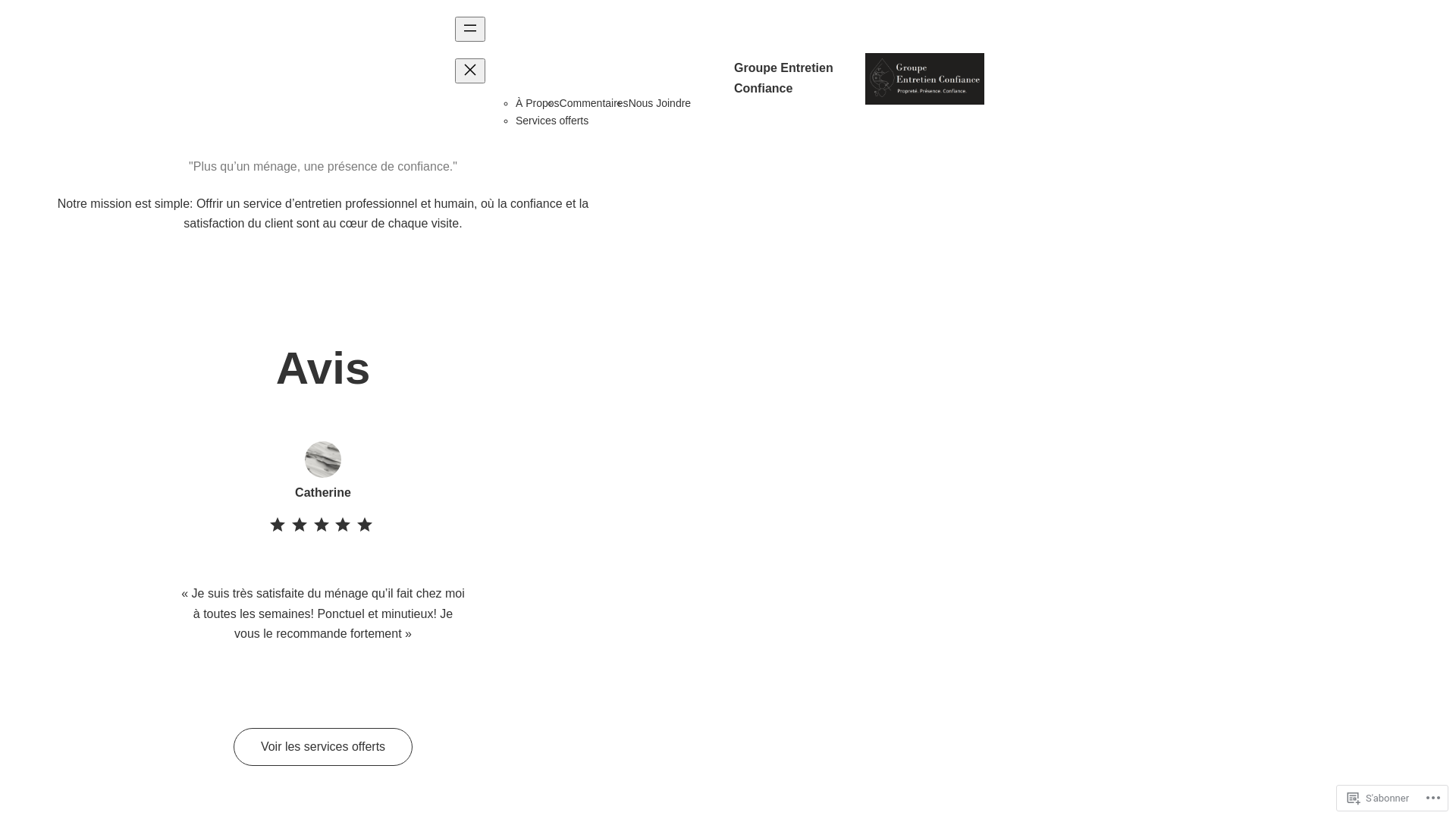 website screenshot of https://groupeentretienconfiance.com/