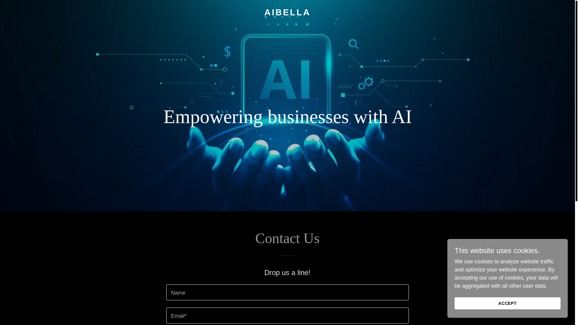 website screenshot of https://aibella.ai/