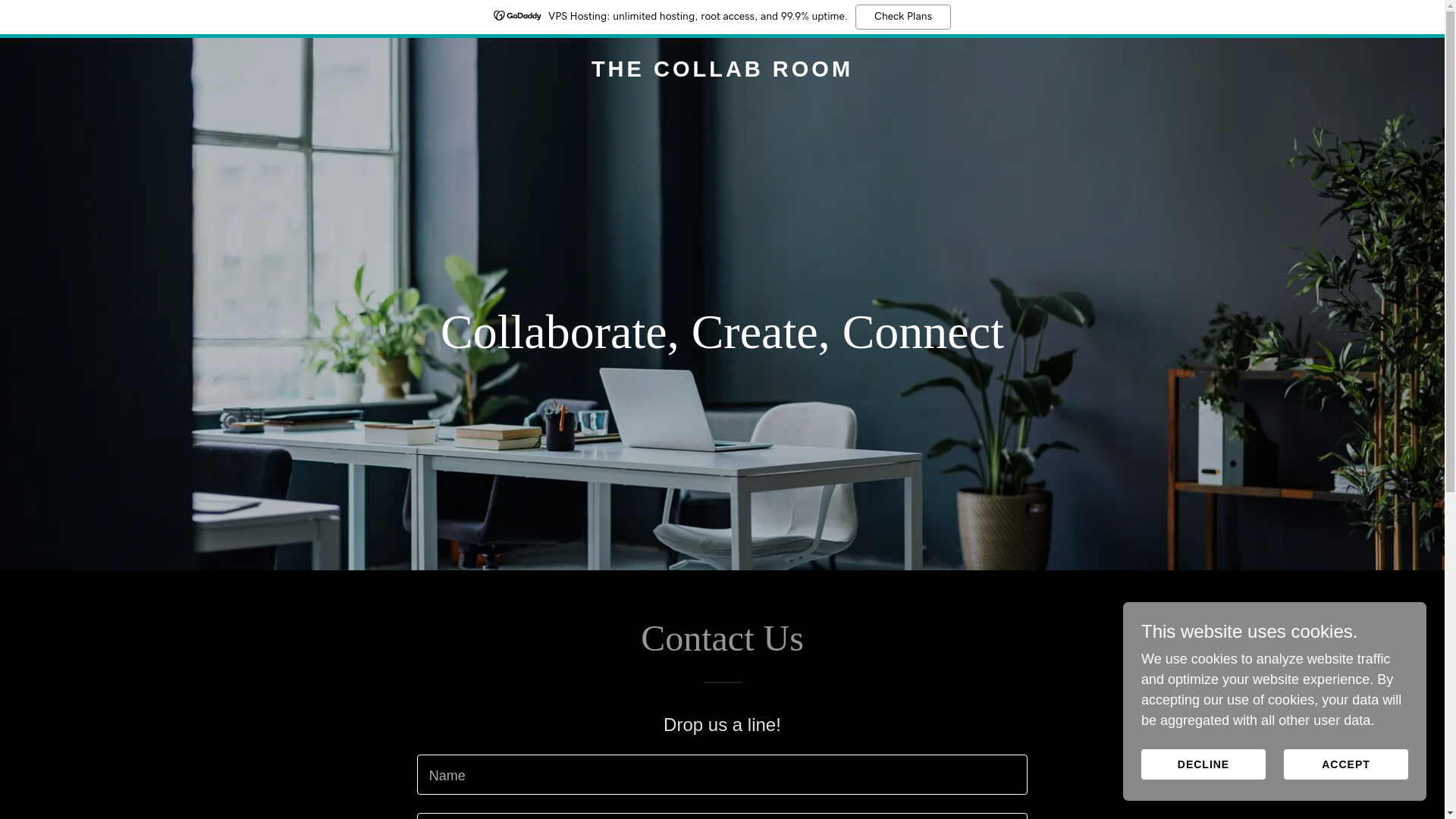 website screenshot of https://thecollabroom.co.uk/