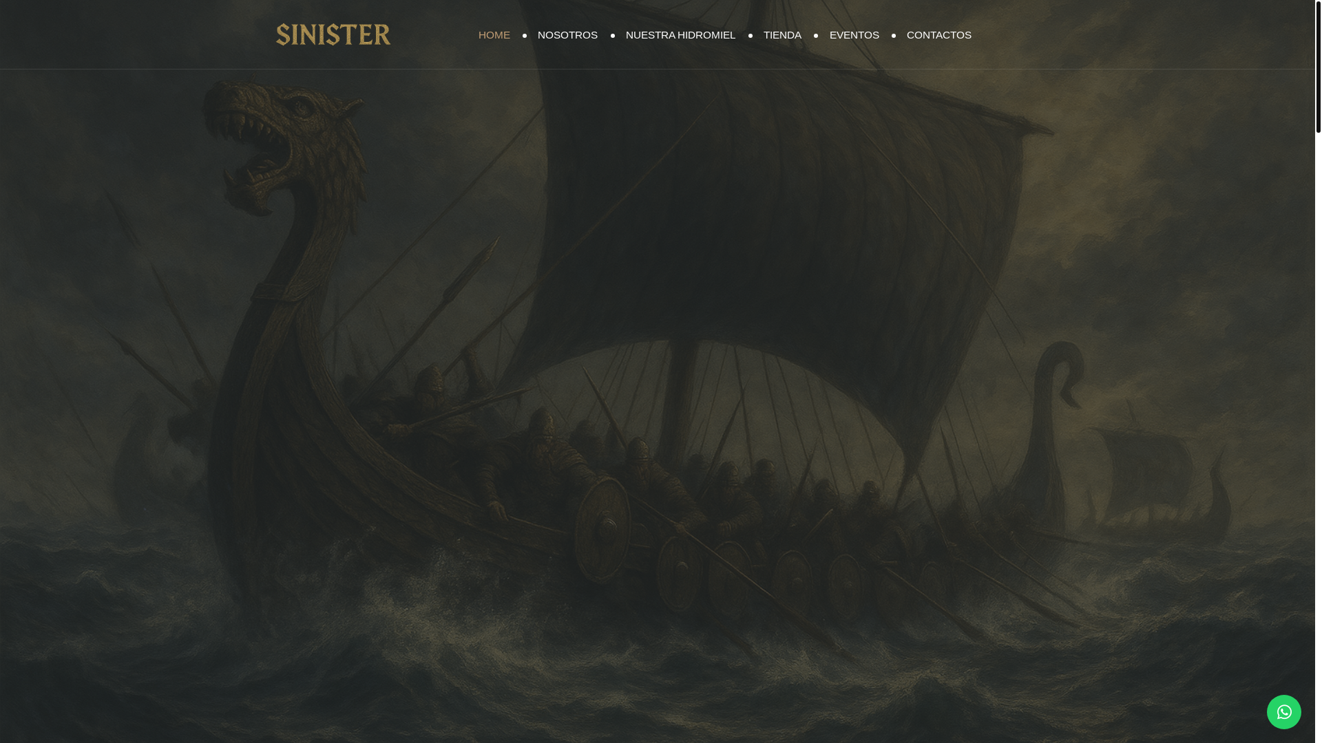 website screenshot of https://hidromielsinister.ar/