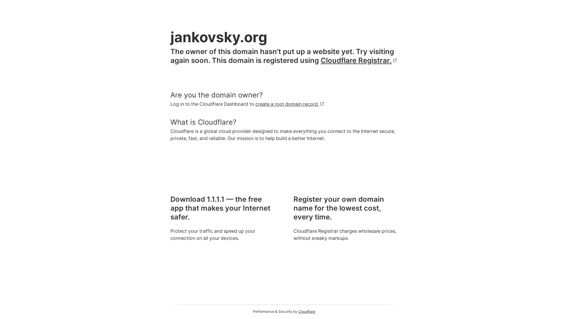 website screenshot of https://jankovsky.org/