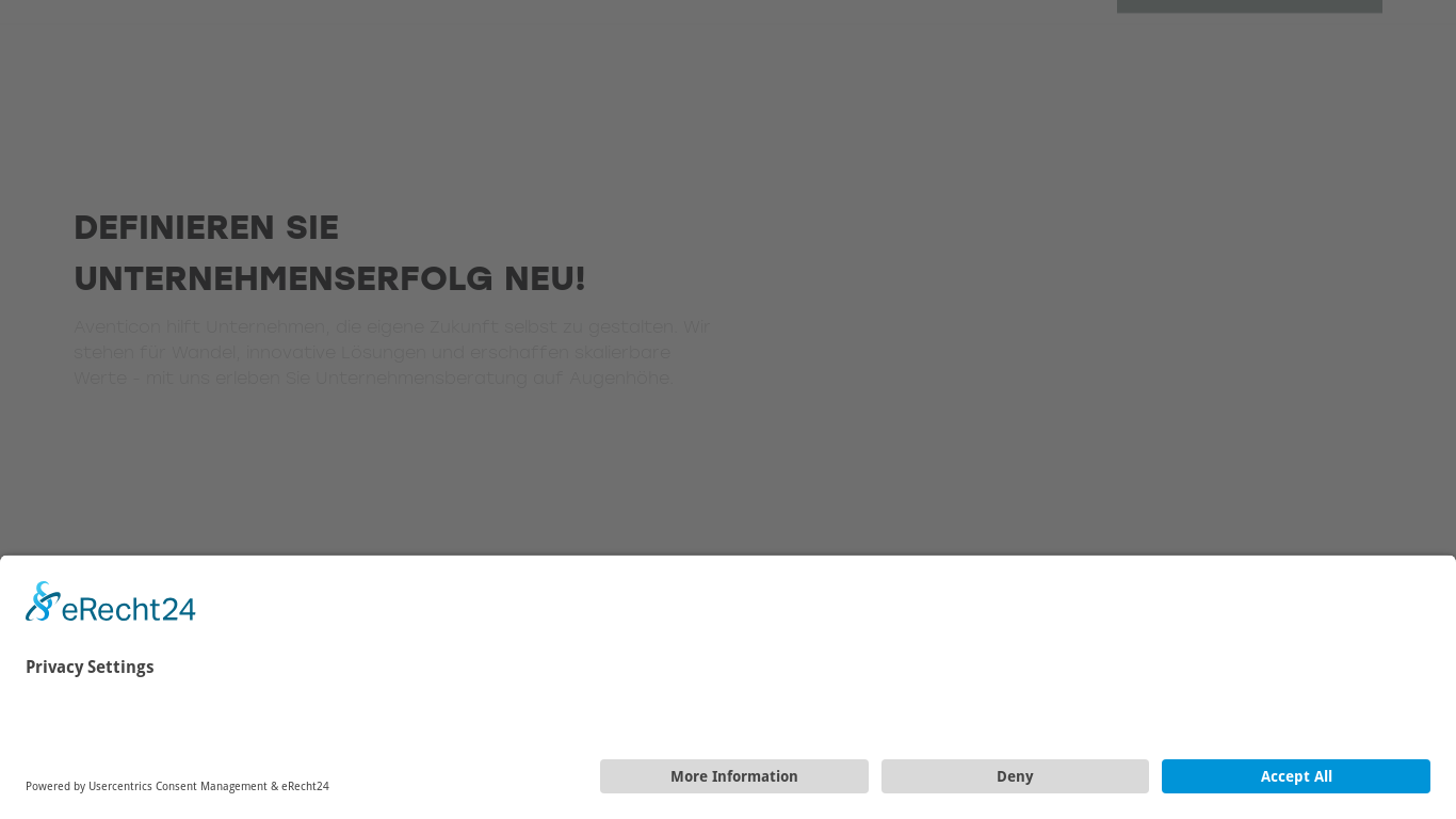 website screenshot of https://aventicon-beratung.de/