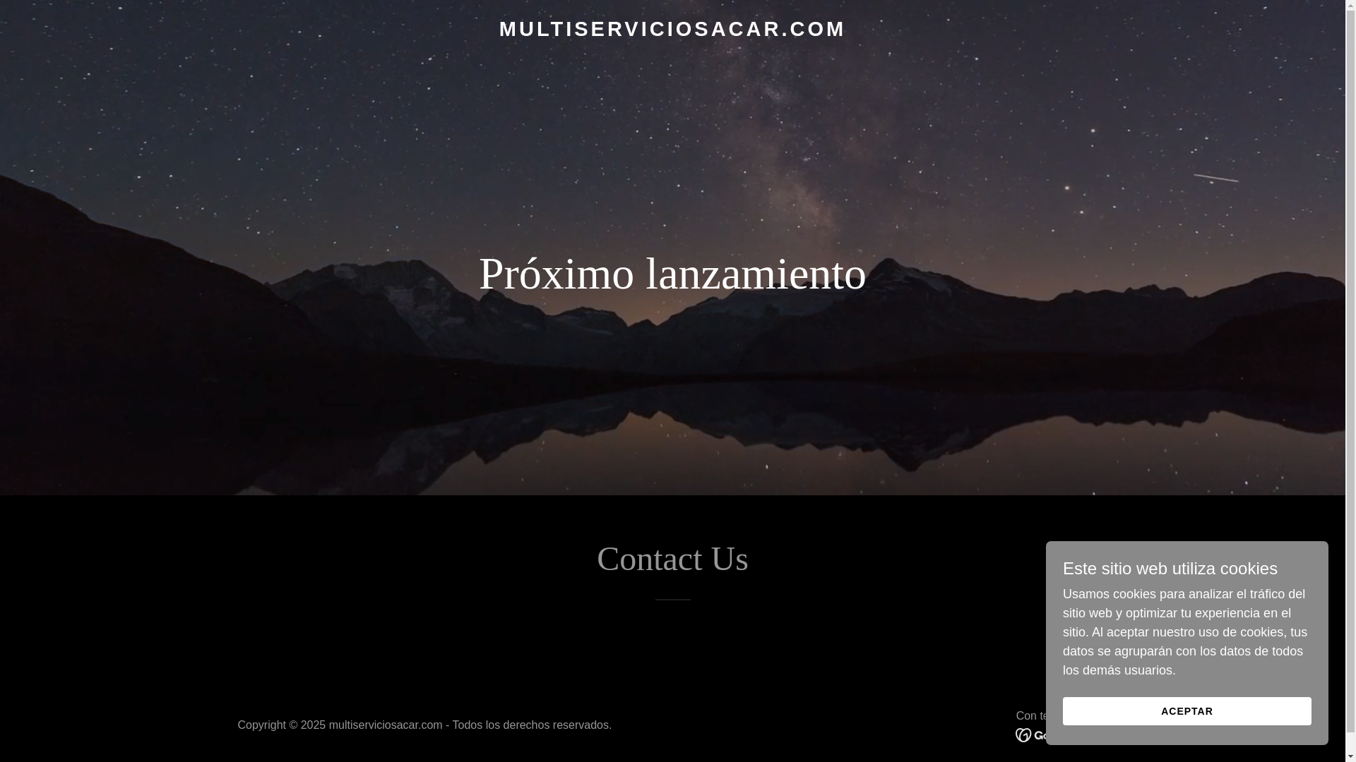 website screenshot of https://multiserviciosacar.com/
