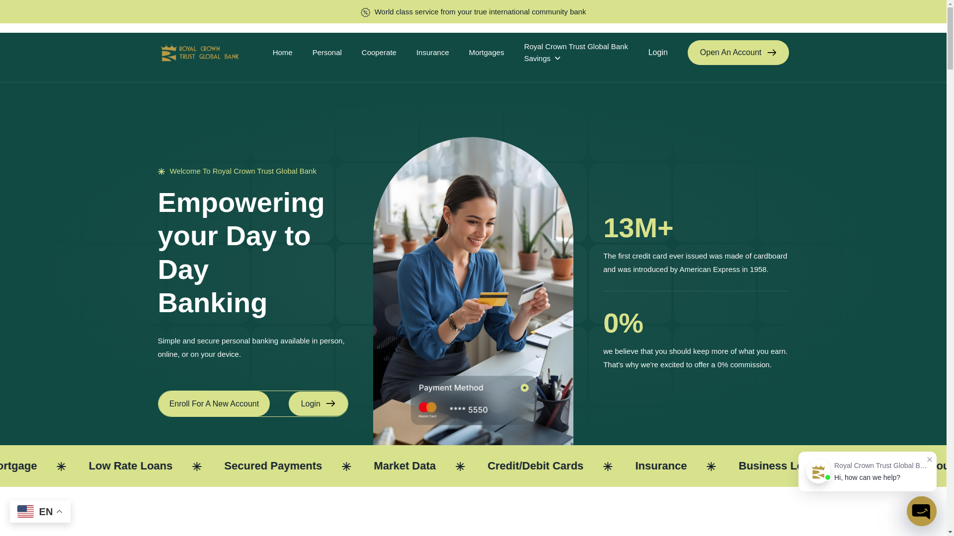 website screenshot of https://royalcrowntrustglobal.com/