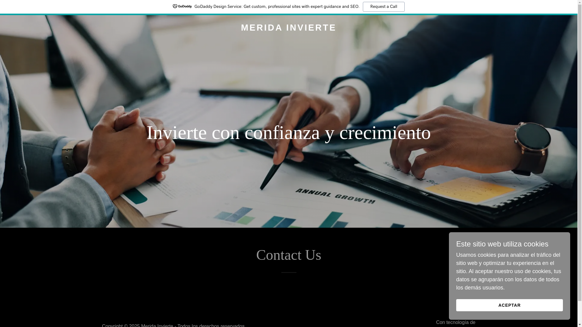 website screenshot of https://meridainvierte.com/