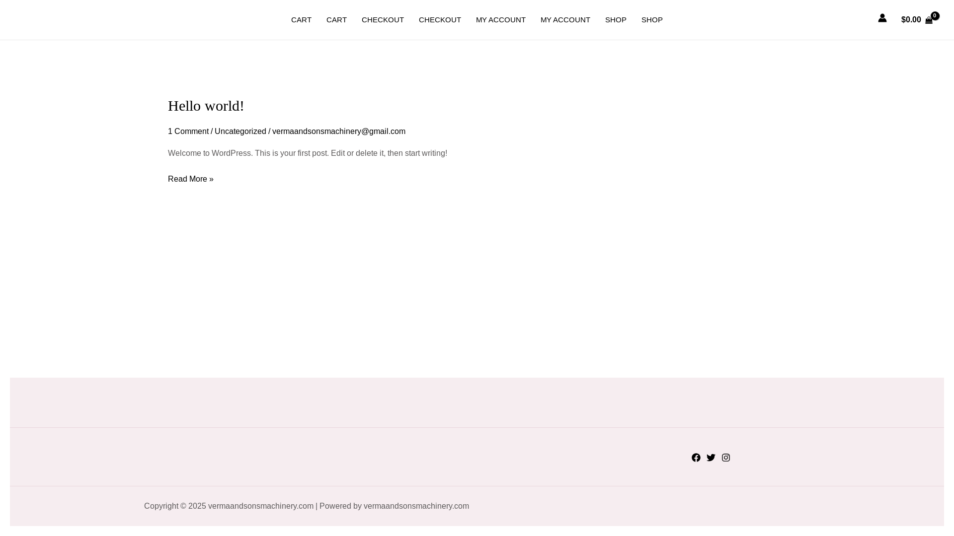 website screenshot of https://vermaandsonsmachinery.com/