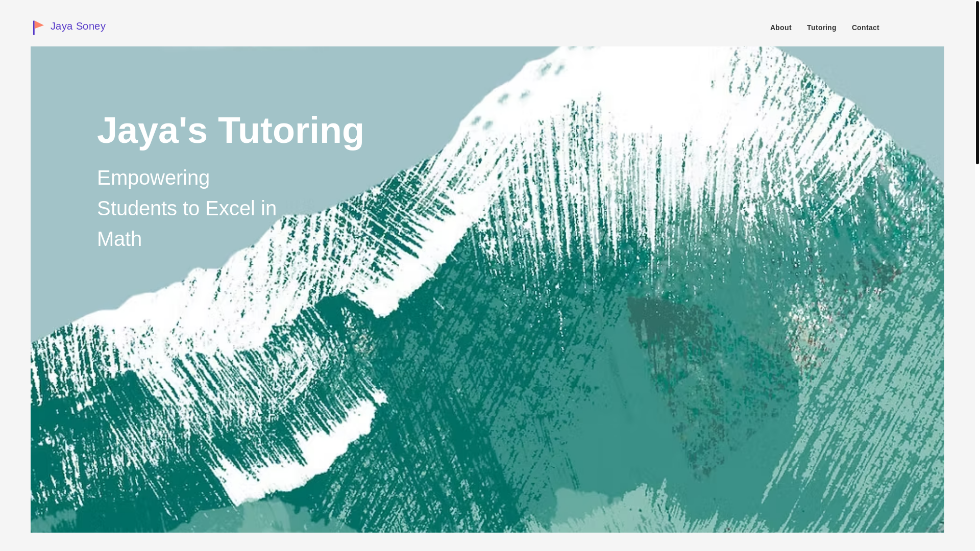 website screenshot of https://jayastutoring.com/