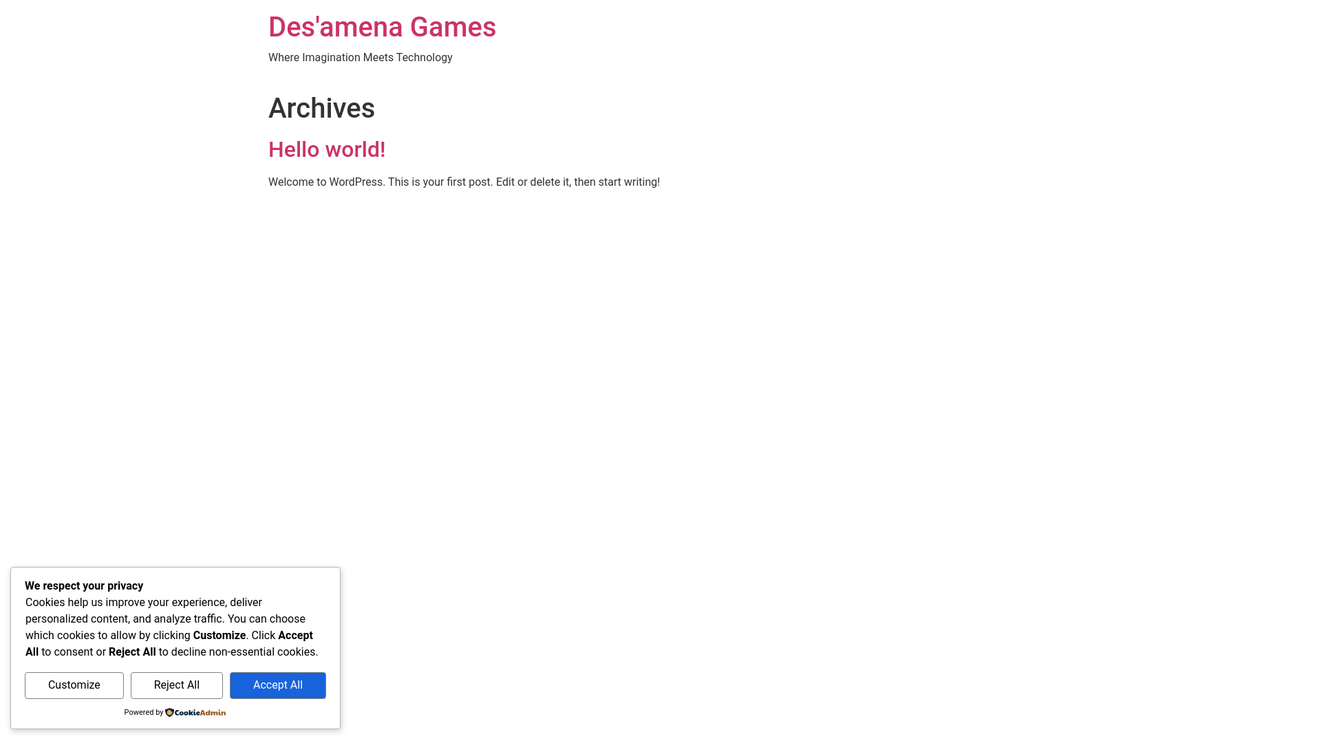 website screenshot of https://desamena.com/