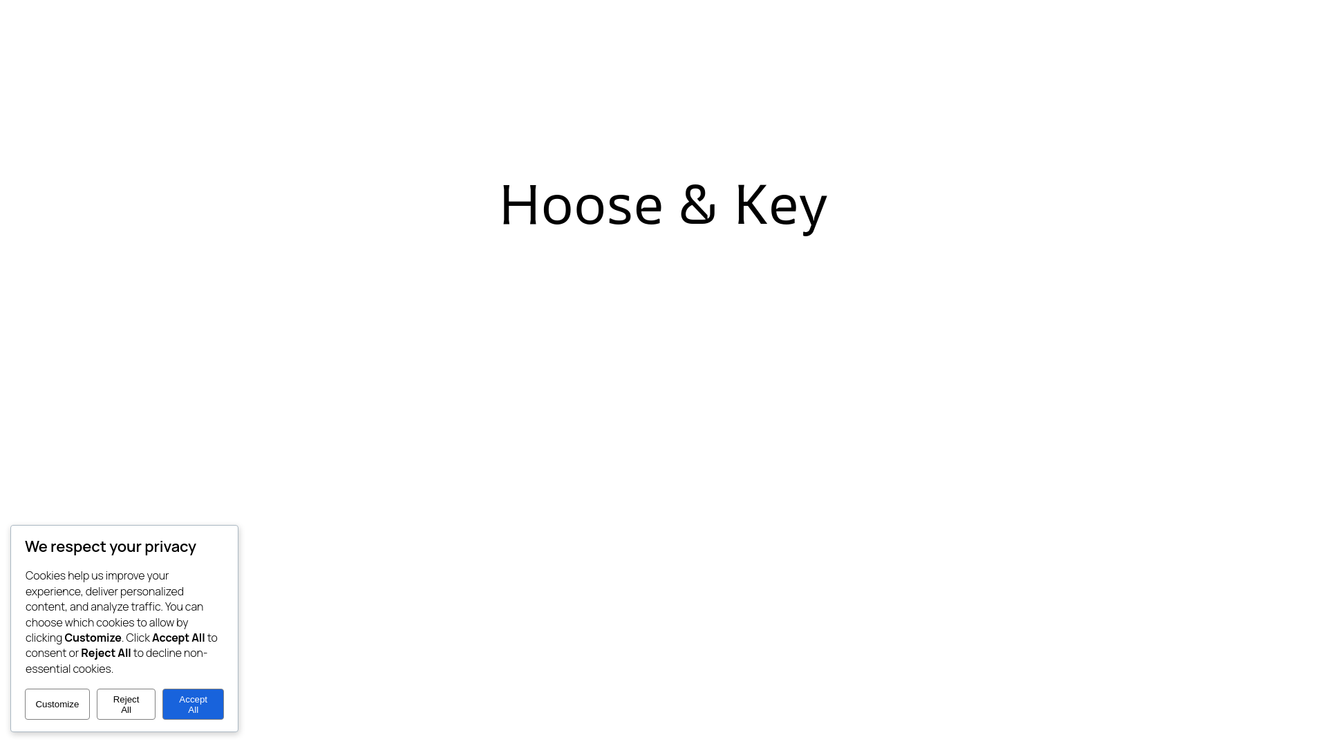 website screenshot of https://hooseandkey.co.uk/
