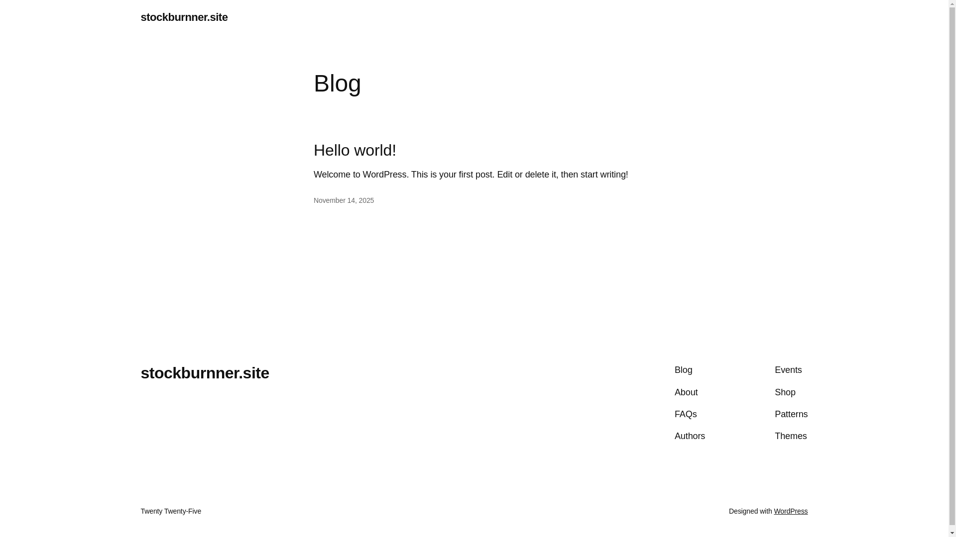 website screenshot of https://stockburnner.site/