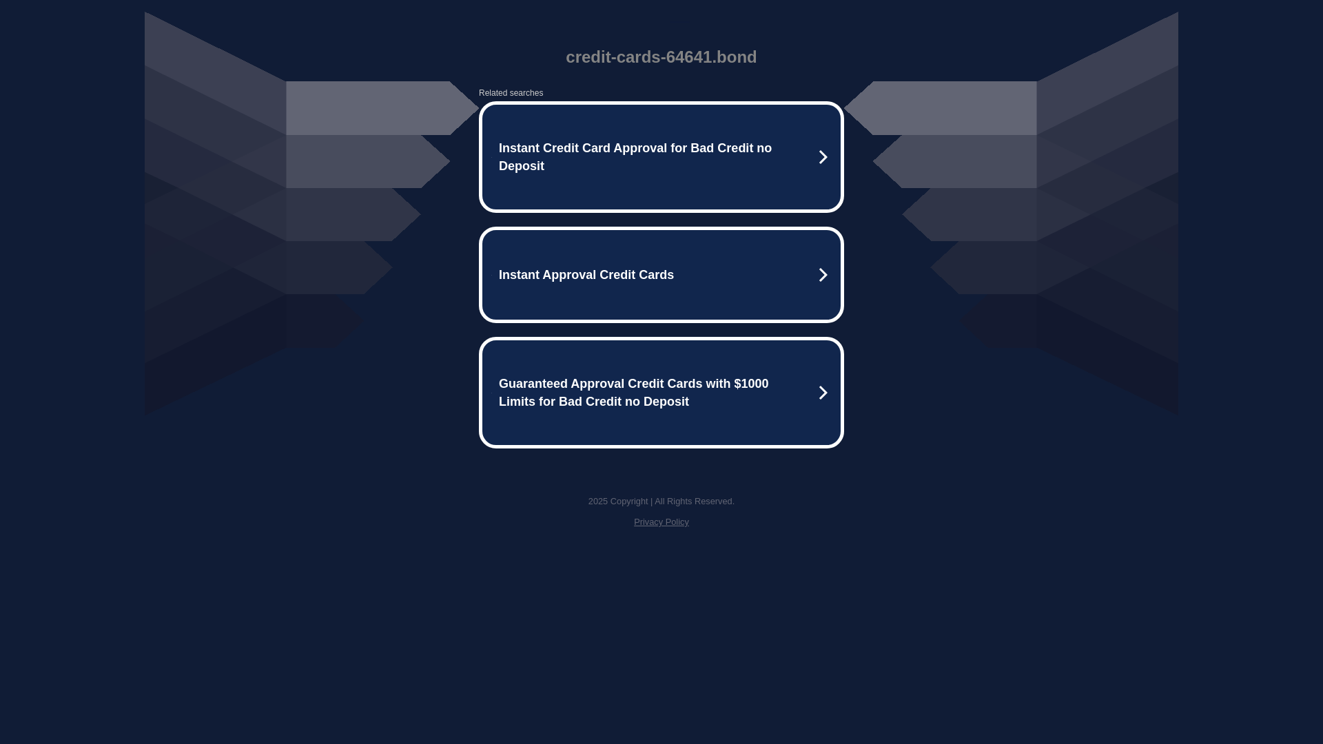 website screenshot of https://credit-cards-64641.bond/