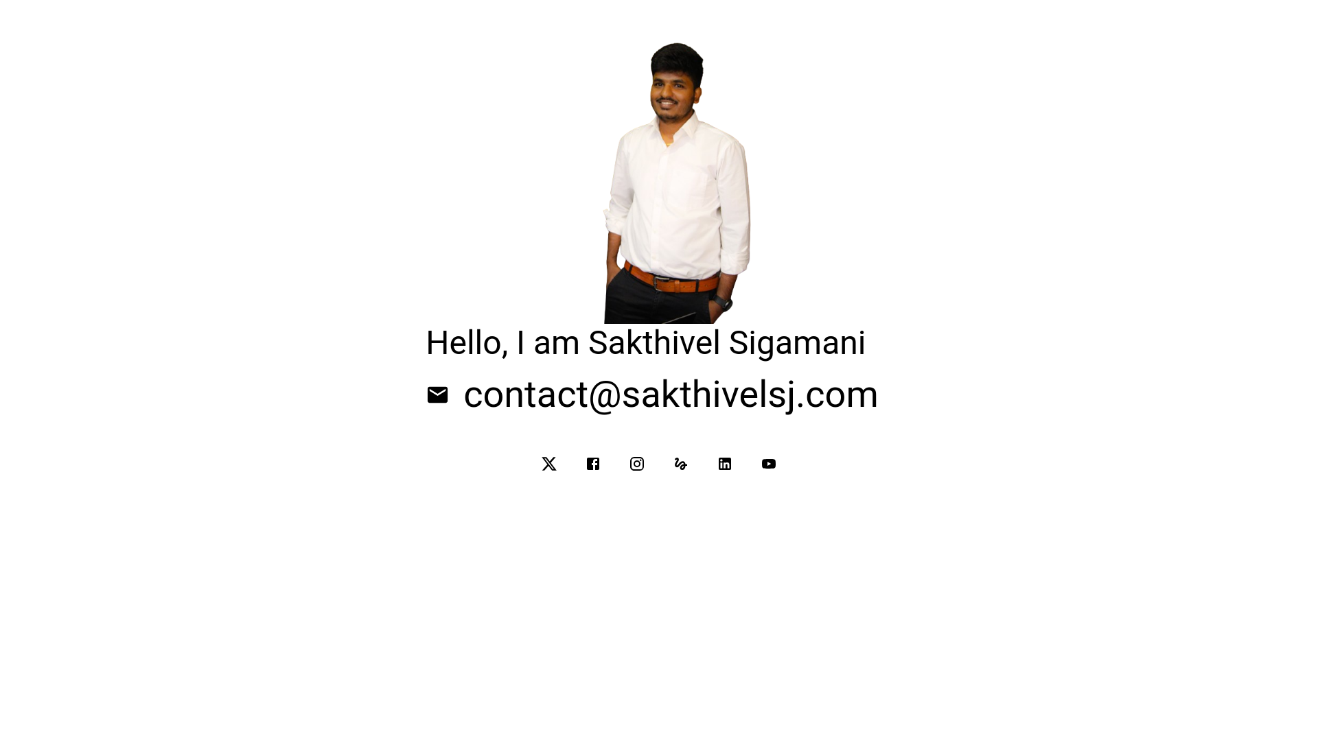 website screenshot of https://sakthivelsj.com/