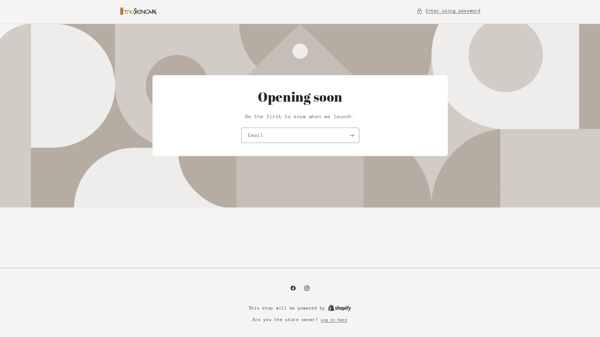 website screenshot of https://trioskincare.us/