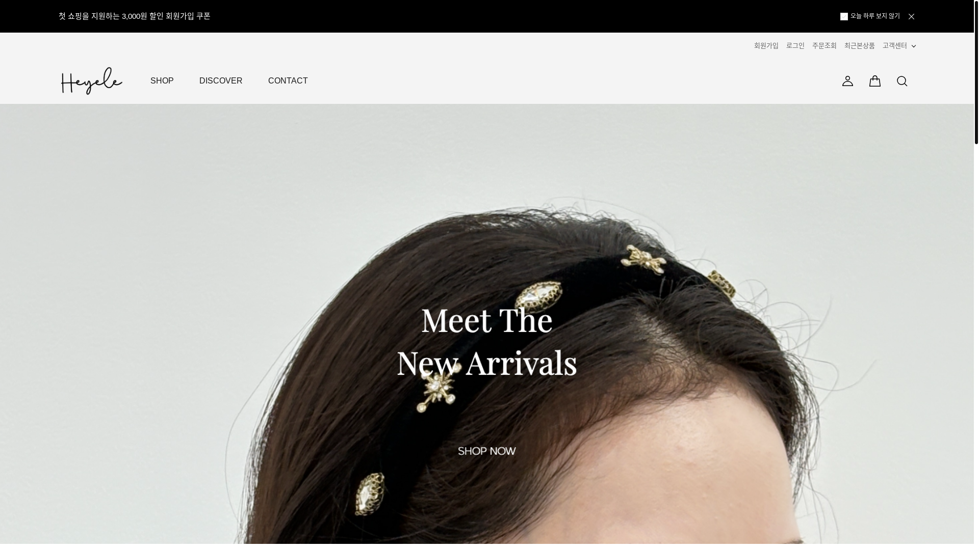 website screenshot of https://heyele.store/