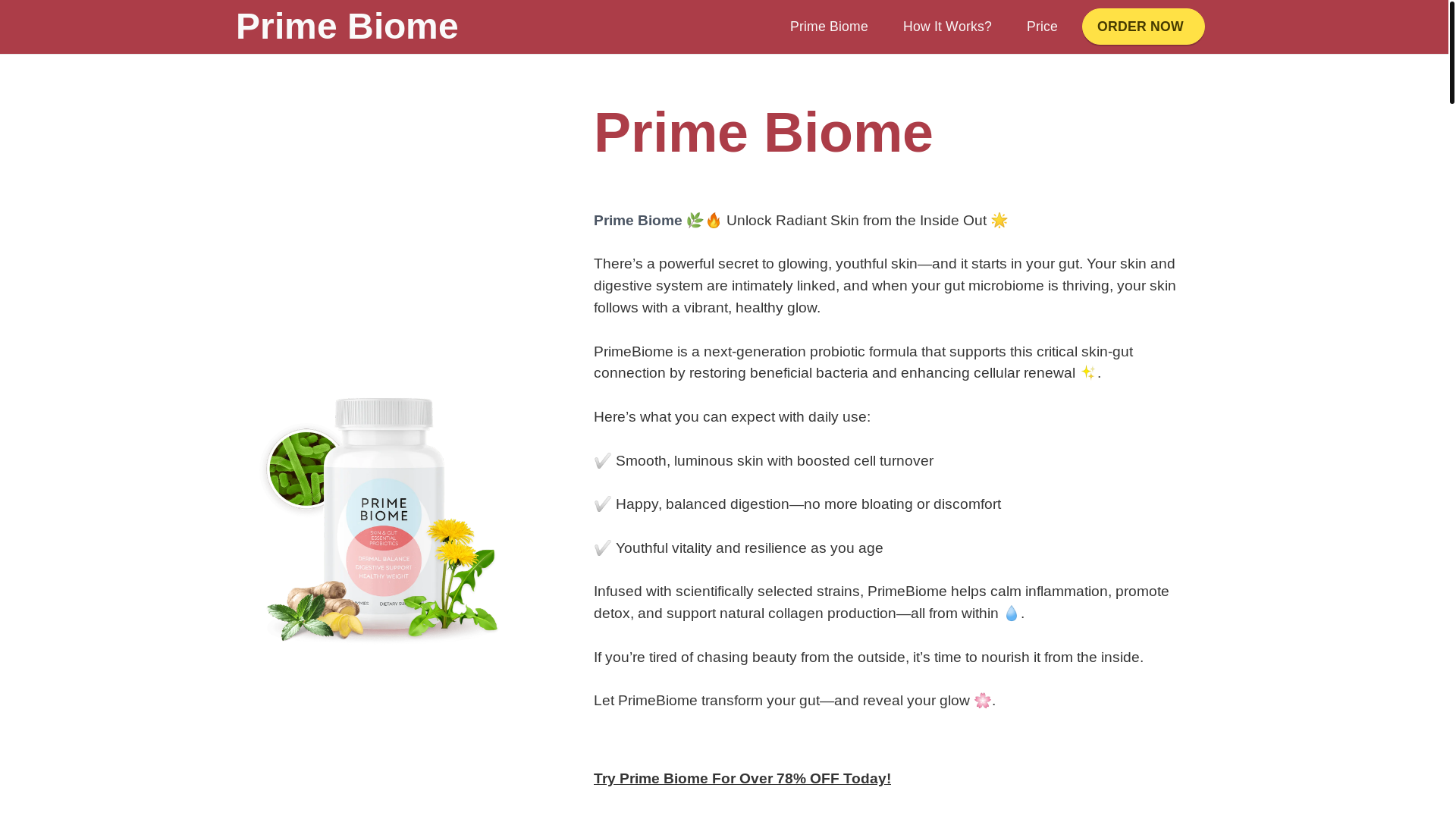 website screenshot of https://primebiome-usa.pages.dev/