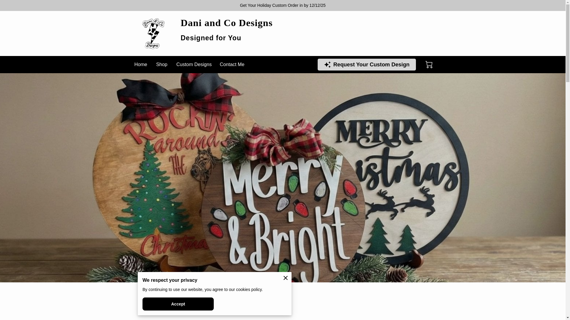 website screenshot of https://daniandcodesigns.com/
