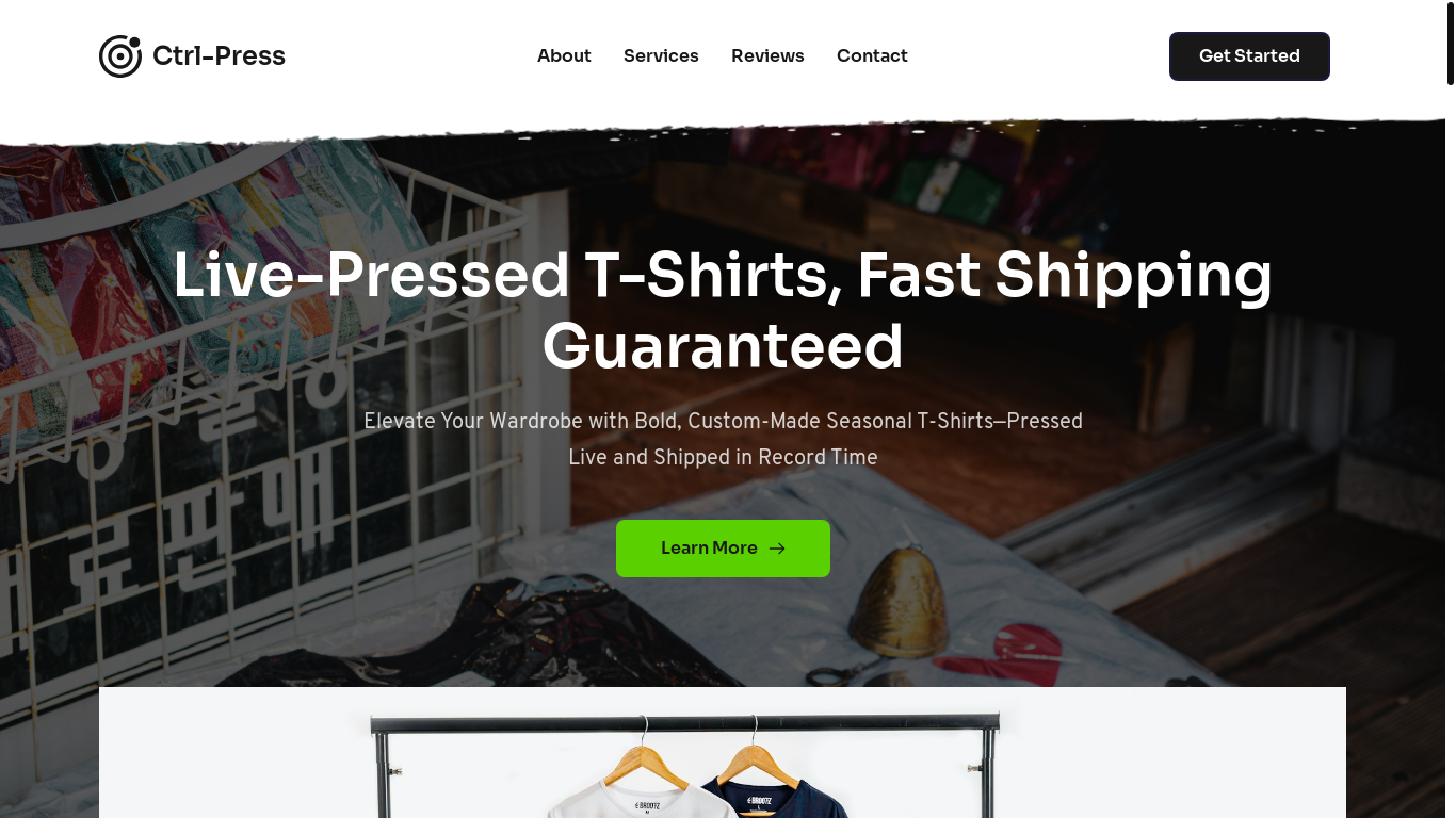website screenshot of https://ctrl-press.shop/