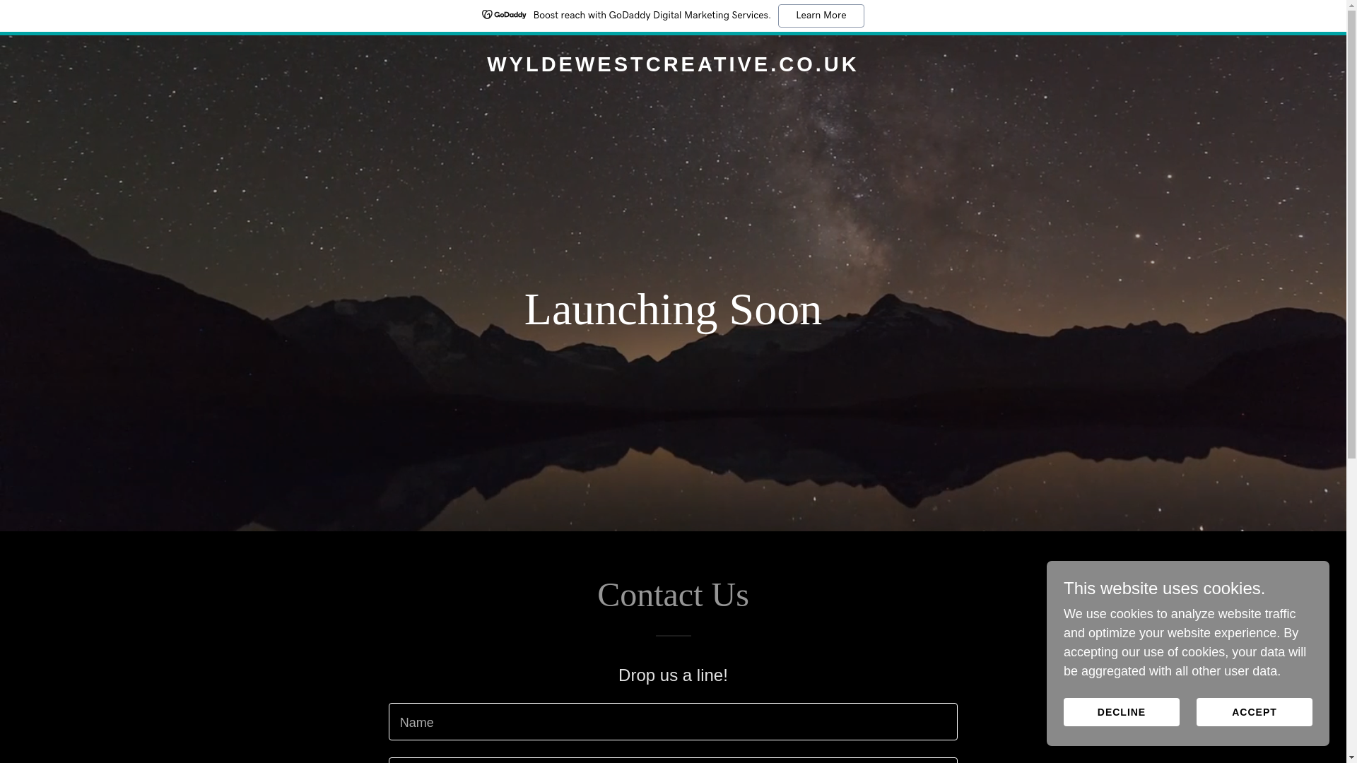 website screenshot of https://wyldewestcreative.co.uk/