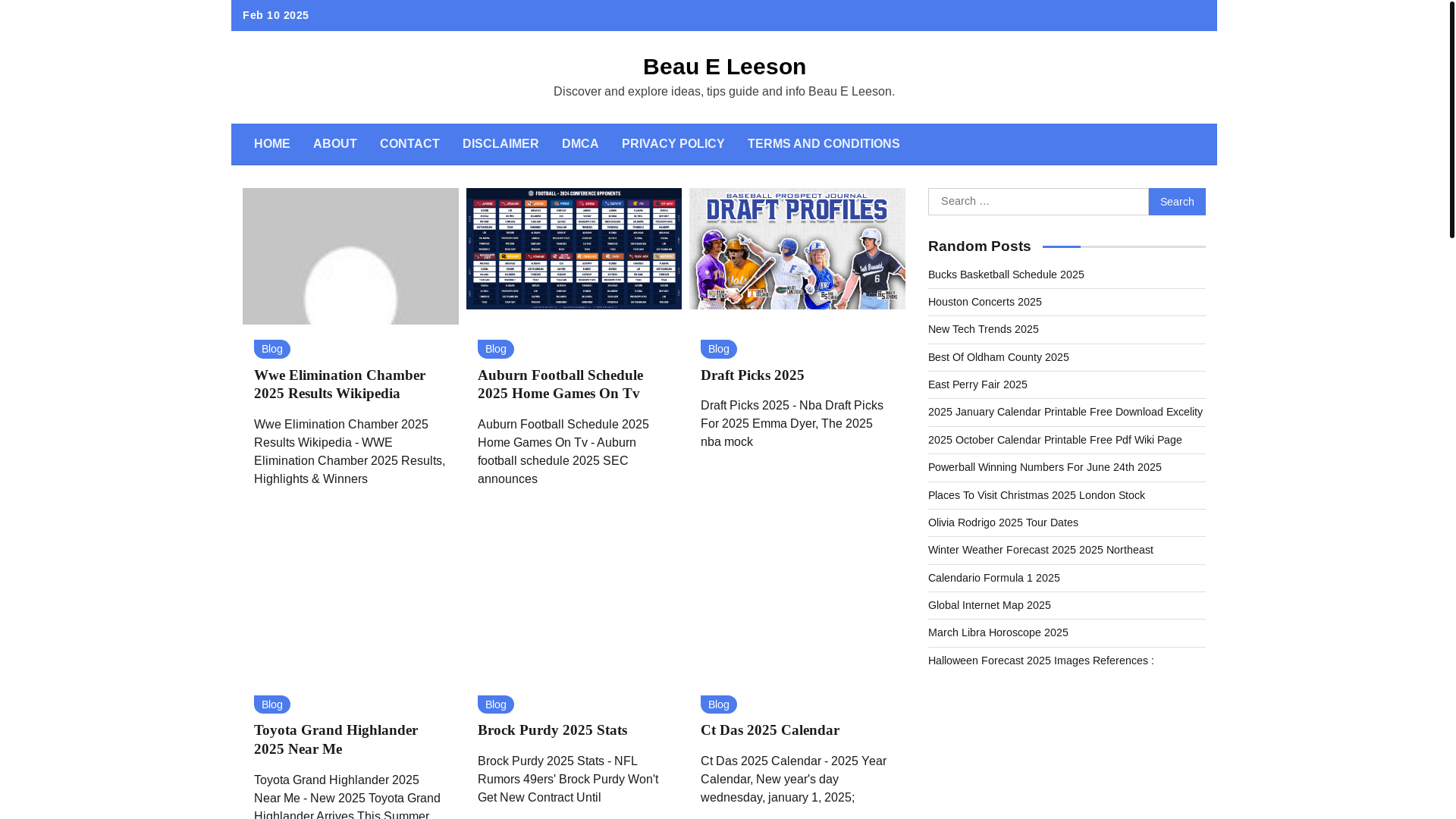 website screenshot of https://beaueleeson.pages.dev/