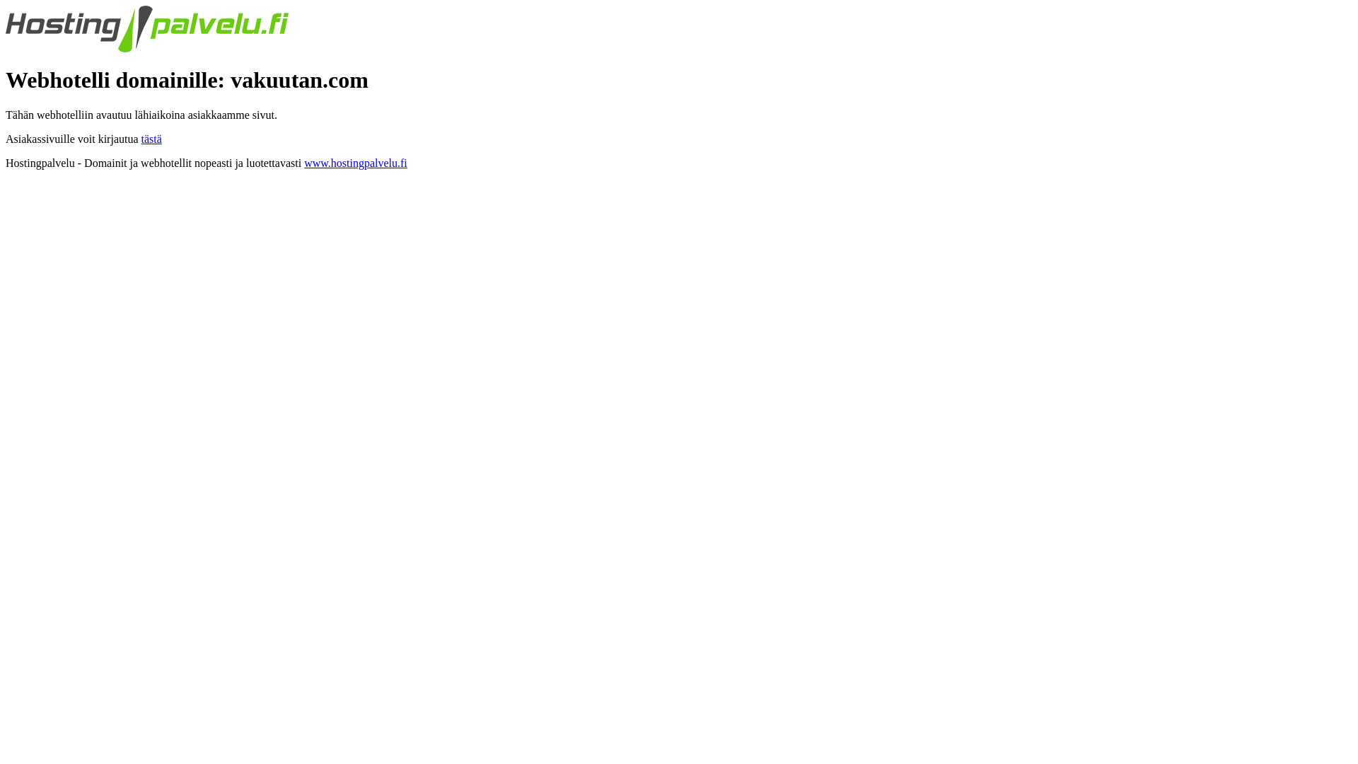 website screenshot of https://vakuutan.com/