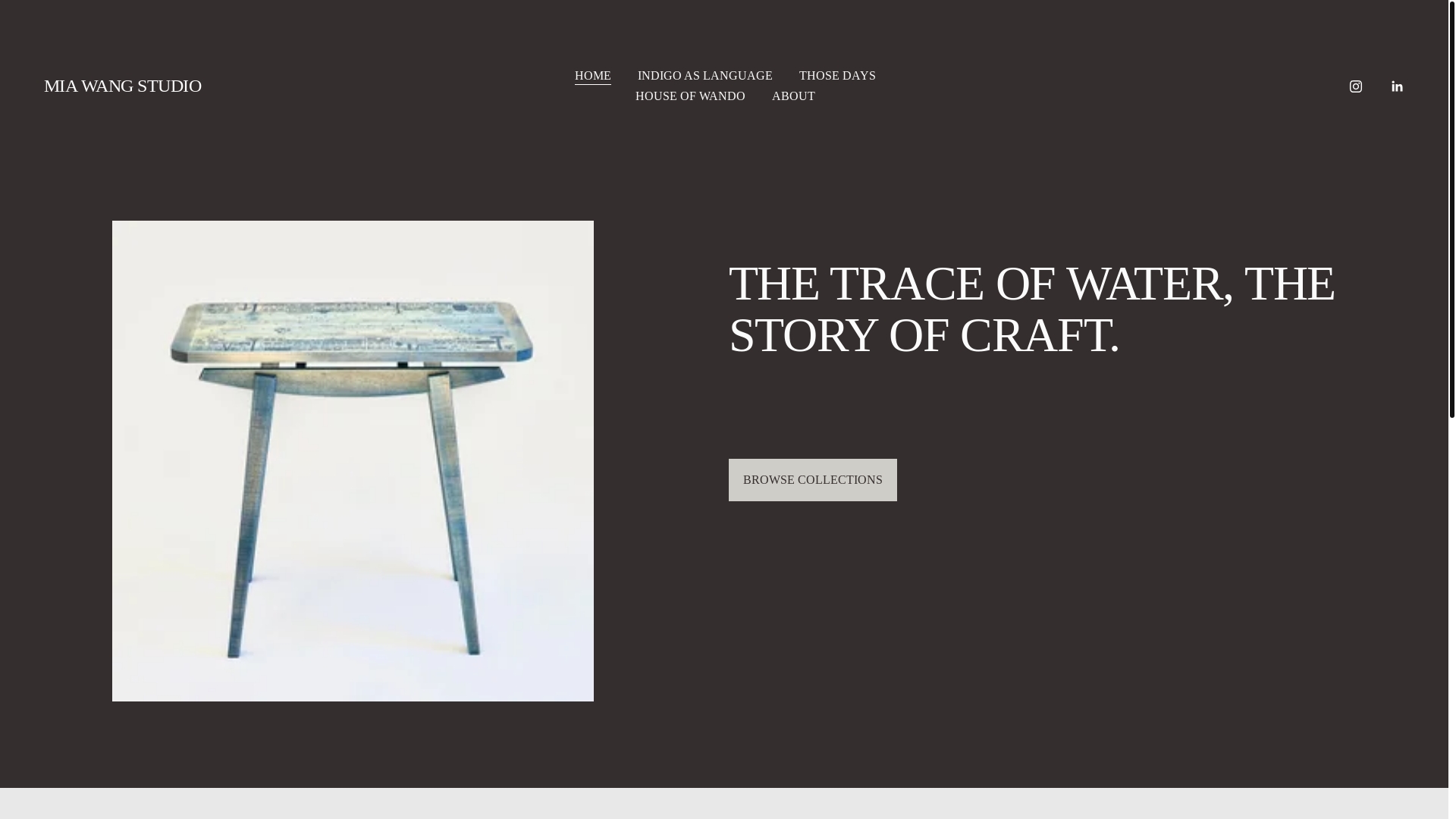 website screenshot of https://miawangstudio.com/