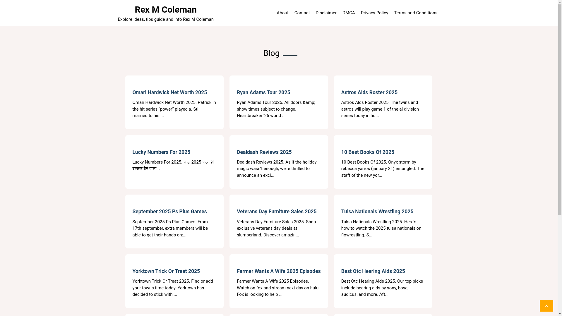 website screenshot of https://rexmcolemant.pages.dev/
