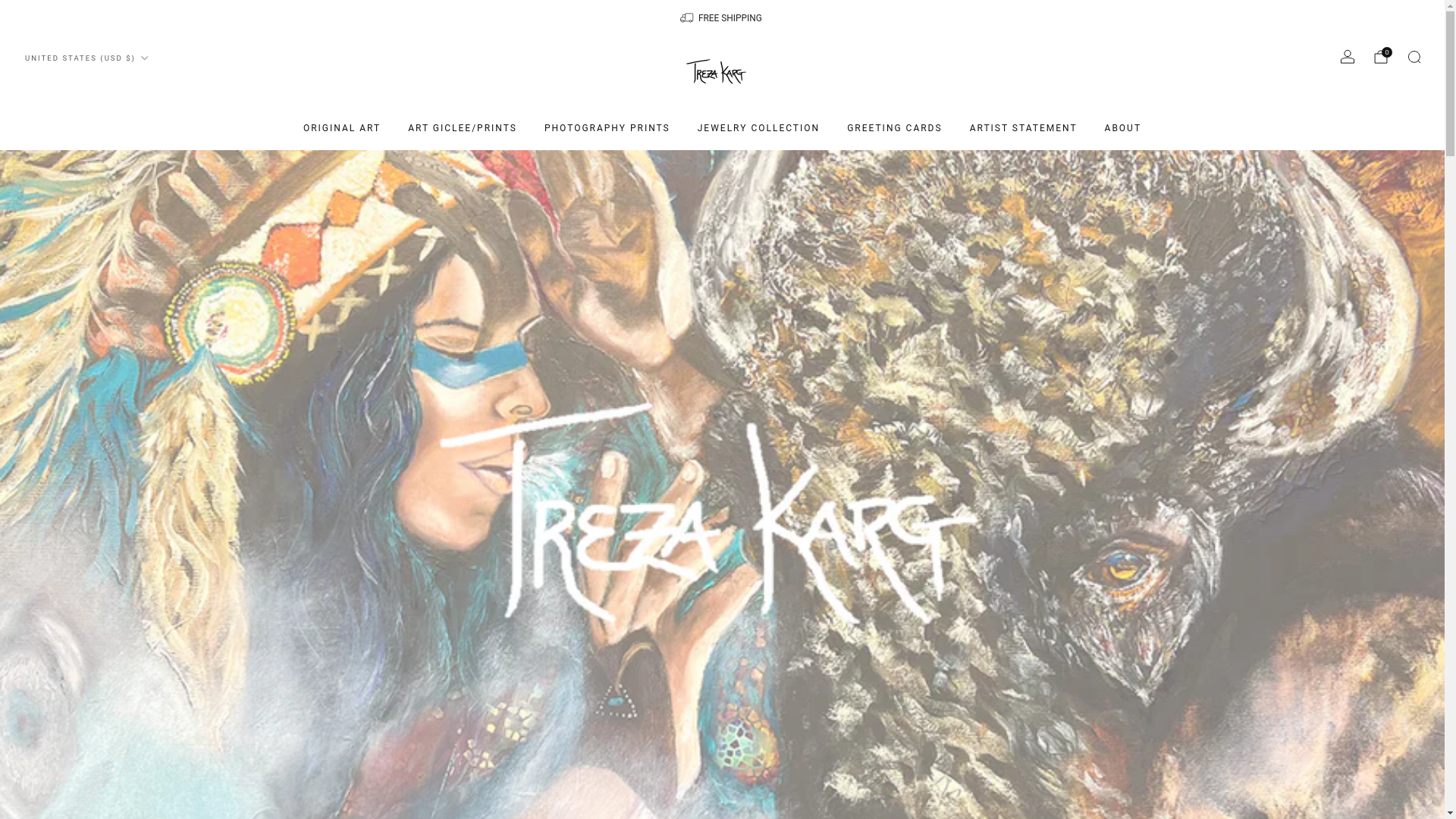 website screenshot of https://trezakarg.com/