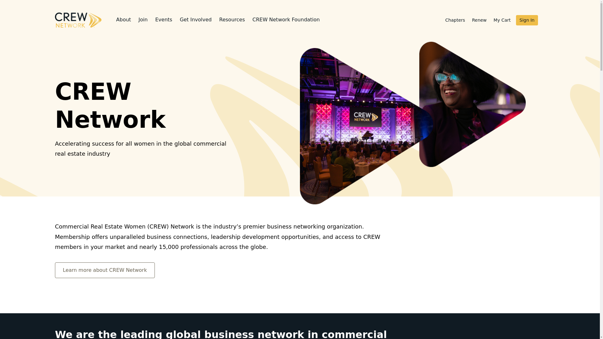 website screenshot of http://www.crewnetwork.org/