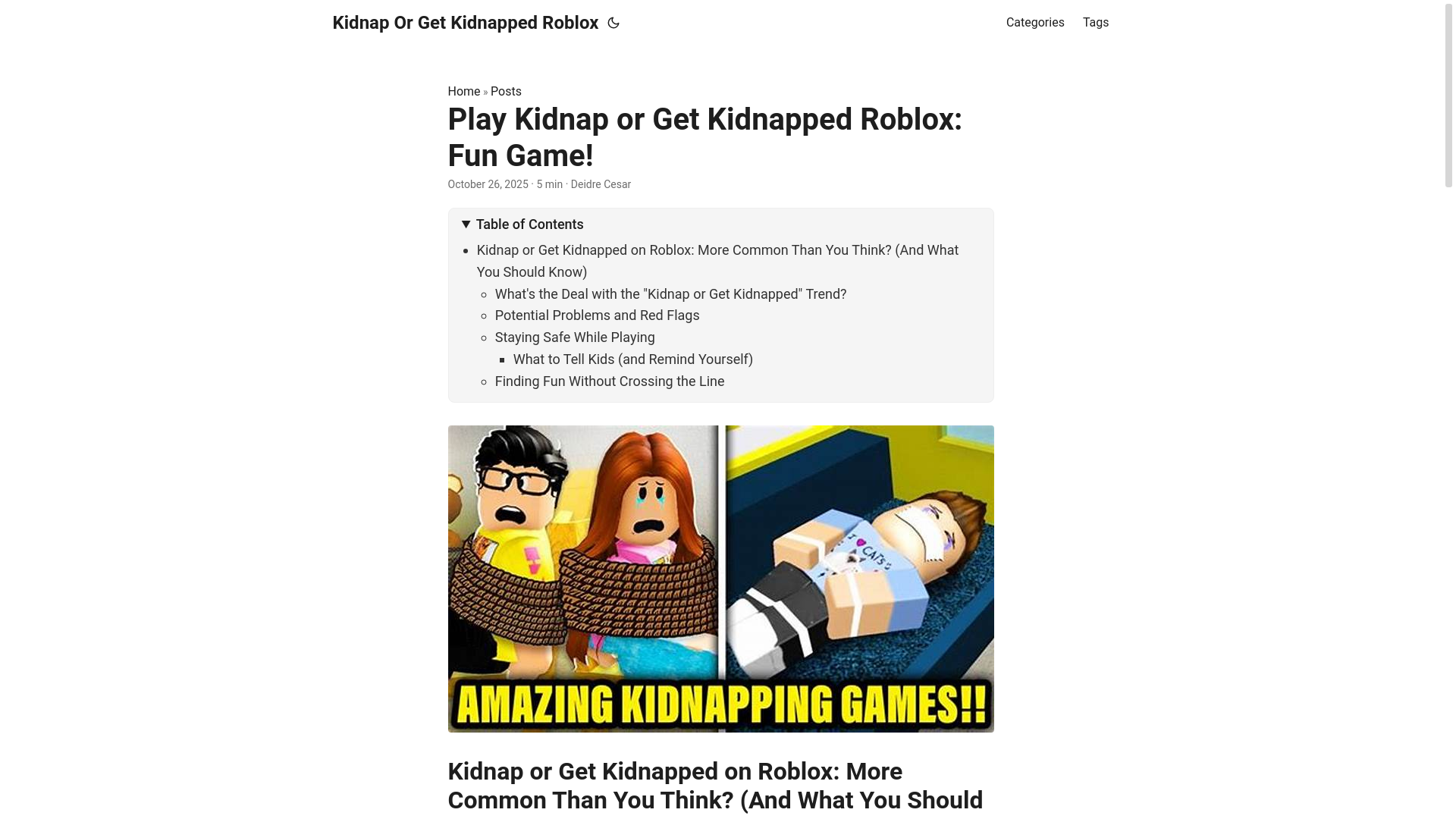 website screenshot of https://kidnap-or-get-kidnapped-roblox.pages.dev/