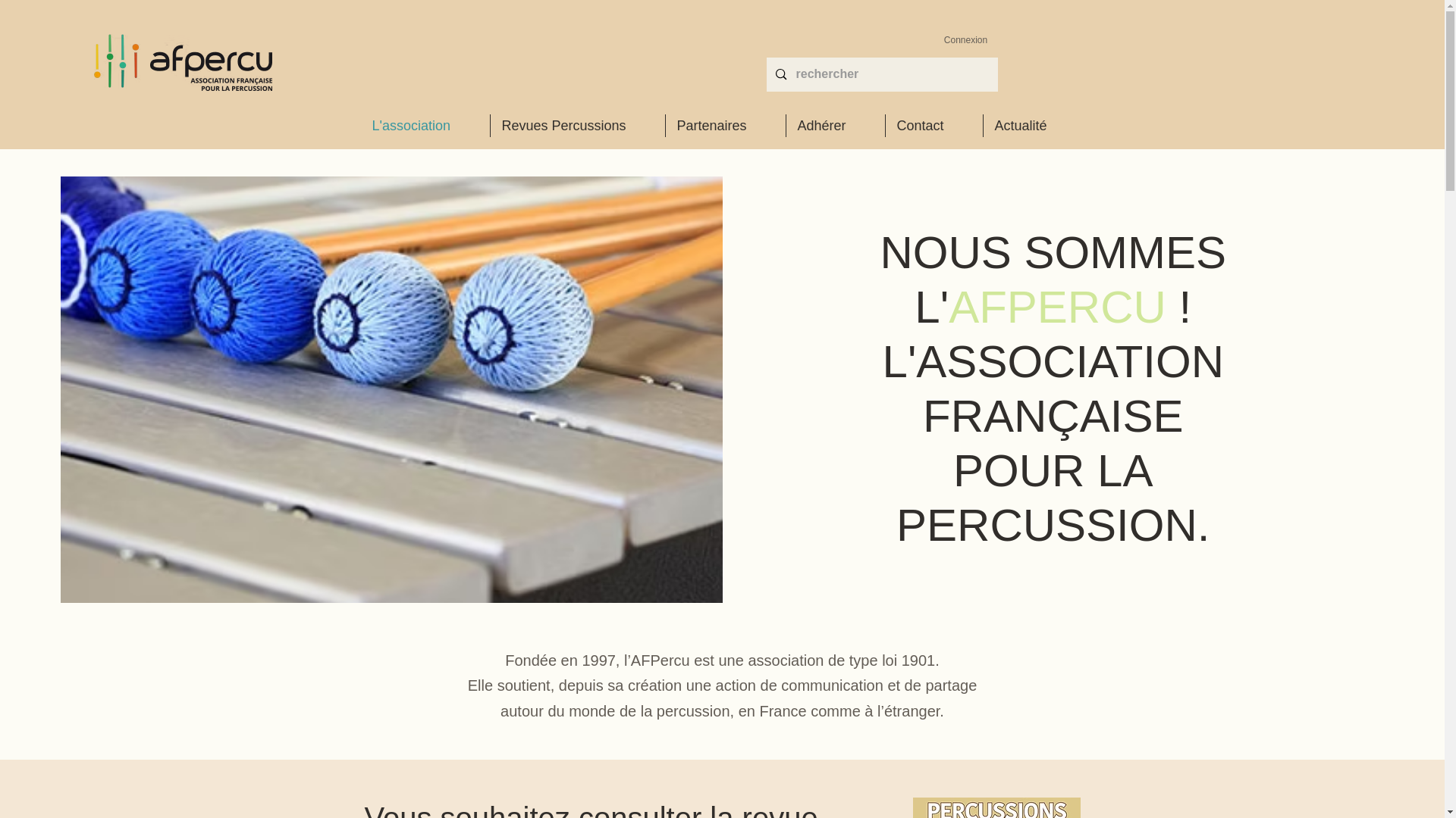 website screenshot of https://afpercu.com