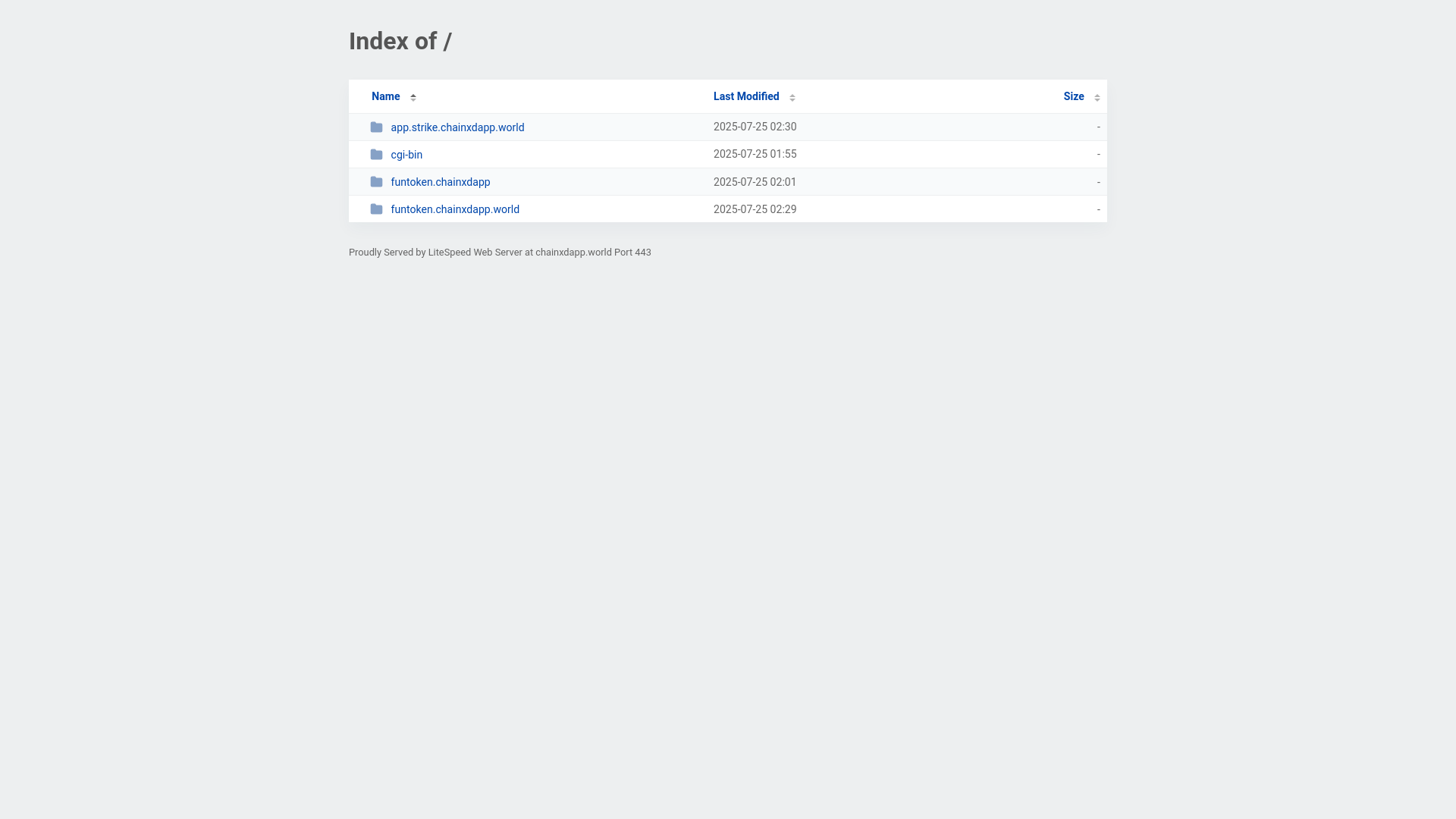website screenshot of https://chainxdapp.world/