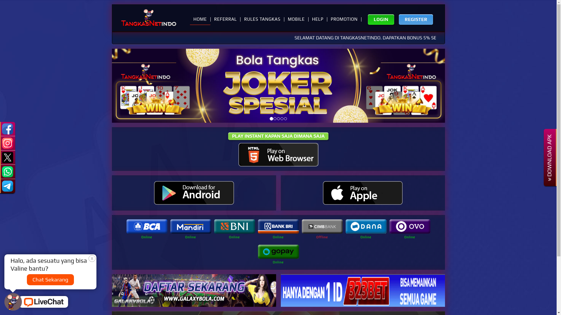 website screenshot of https://tangkasnetindo-a3.site/