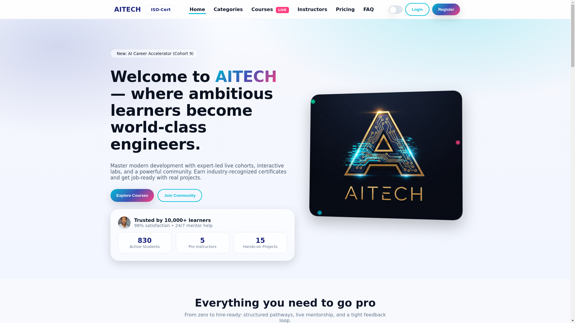 website screenshot of https://aitech-4mu.pages.dev/