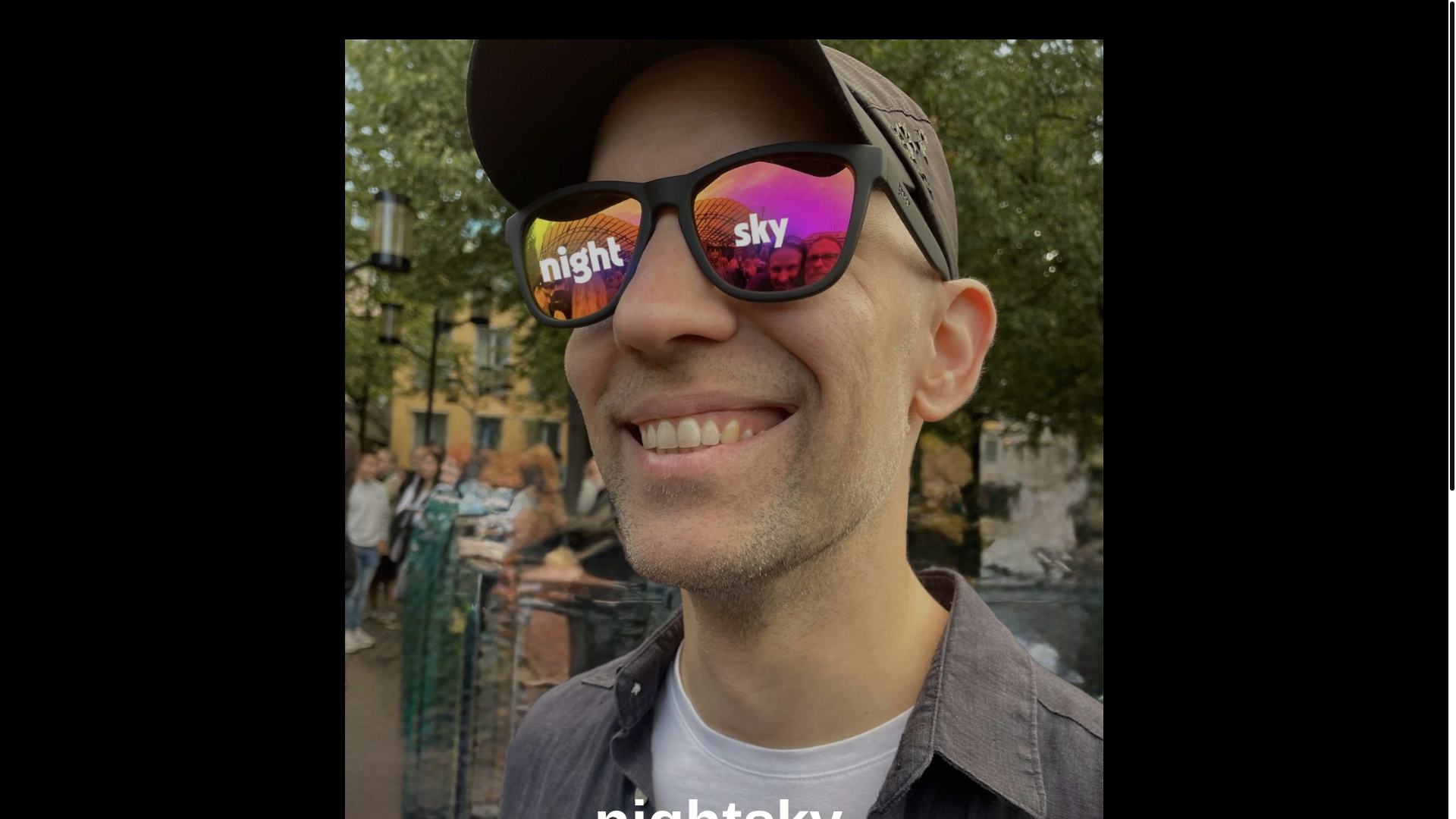website screenshot of https://nightsky-music.com/