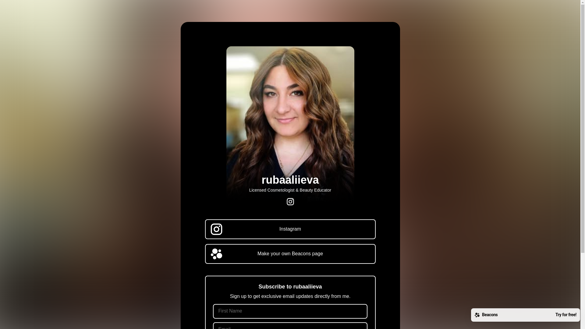website screenshot of https://rubaaliieva.com/