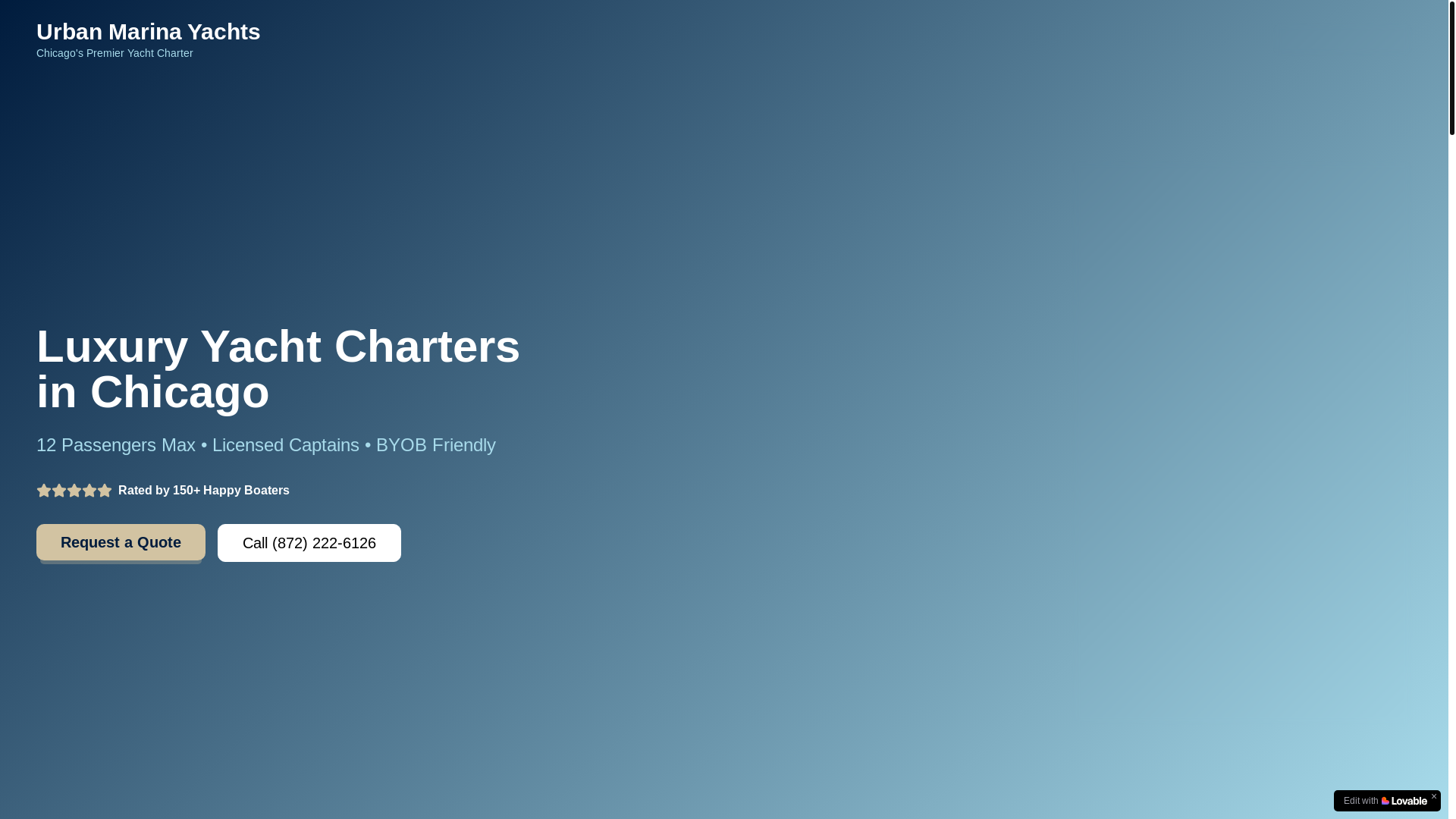 website screenshot of https://urbanmarinachicago.com/