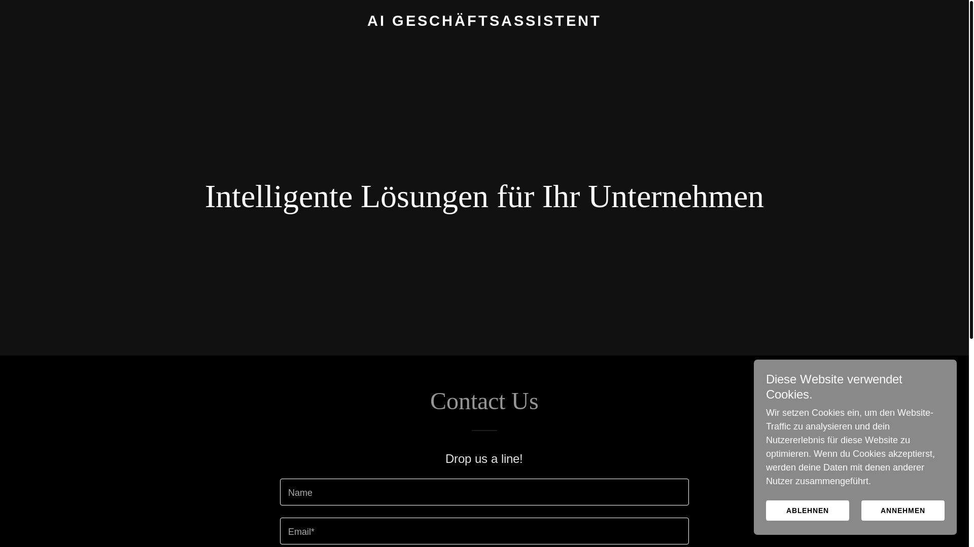 website screenshot of https://aibusinessassistant.de/