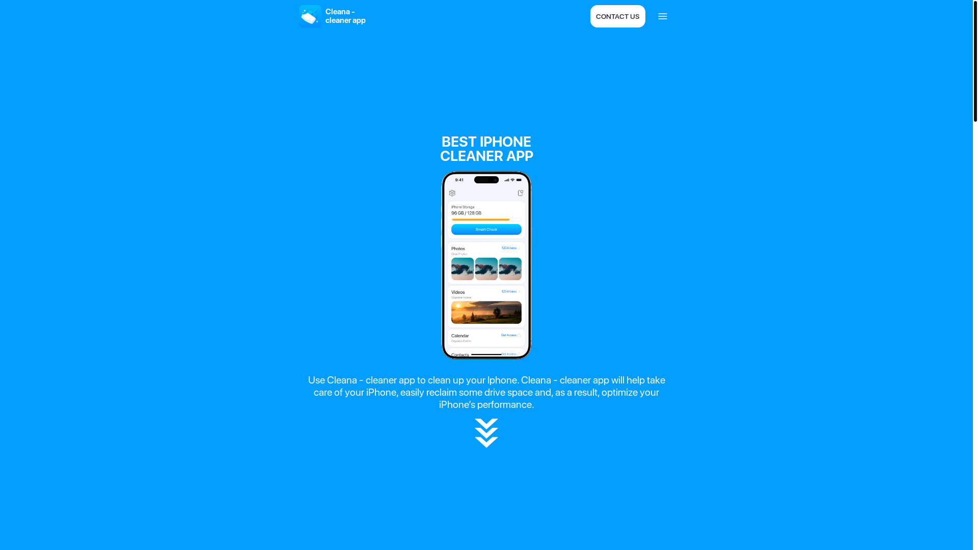 website screenshot of https://cleana-cleanerapp.com/