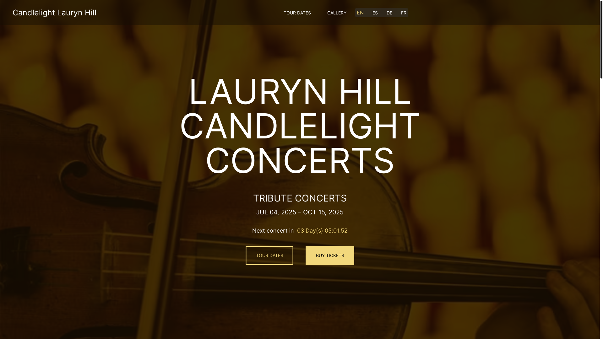 website screenshot of https://candlelightlaurynhill-com-github-io.pages.dev/