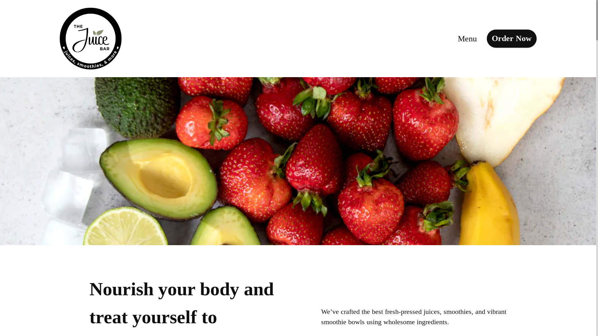 website screenshot of https://thejuicebarandmore.com/