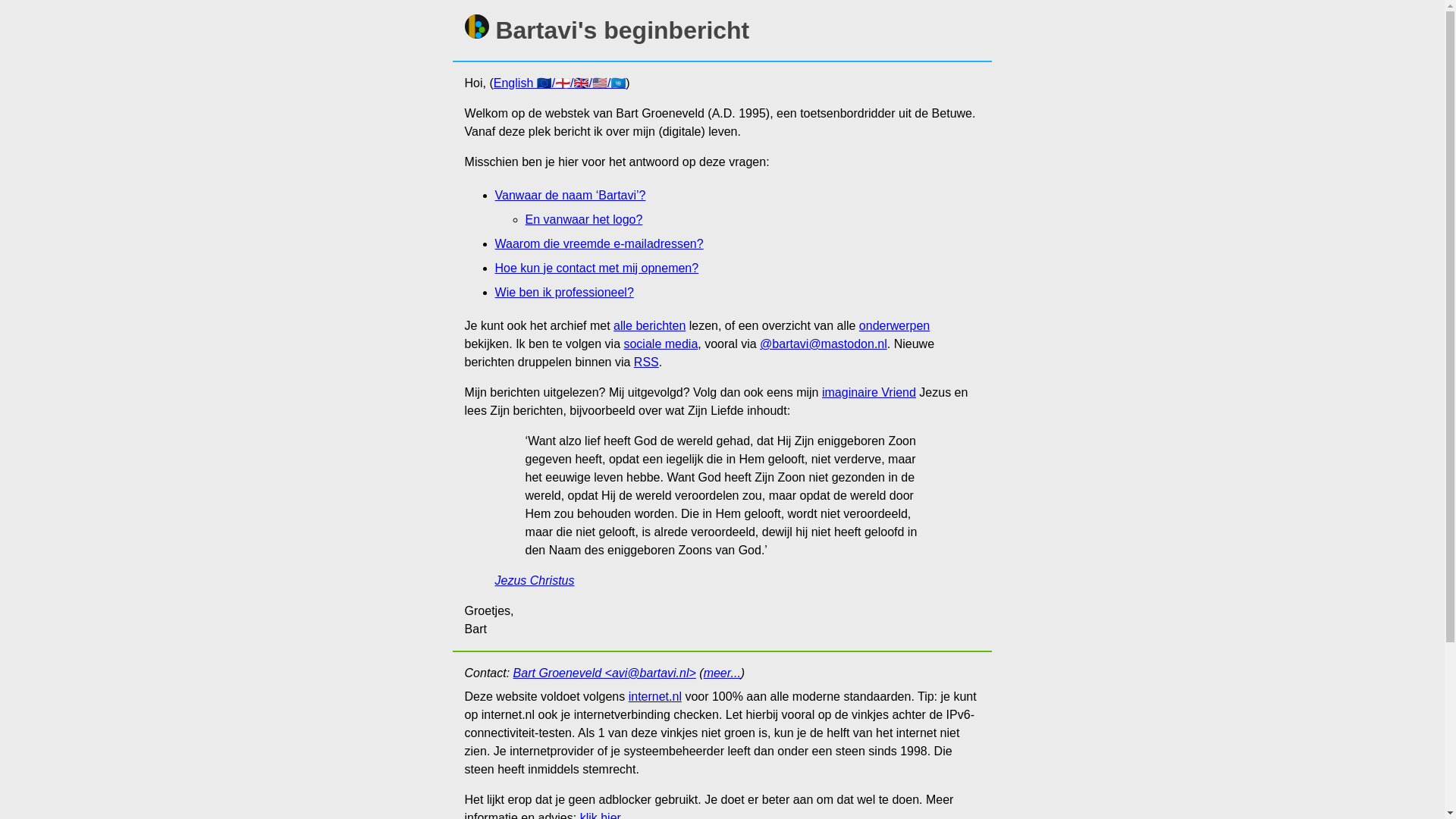 website screenshot of https://bartavi.nl/