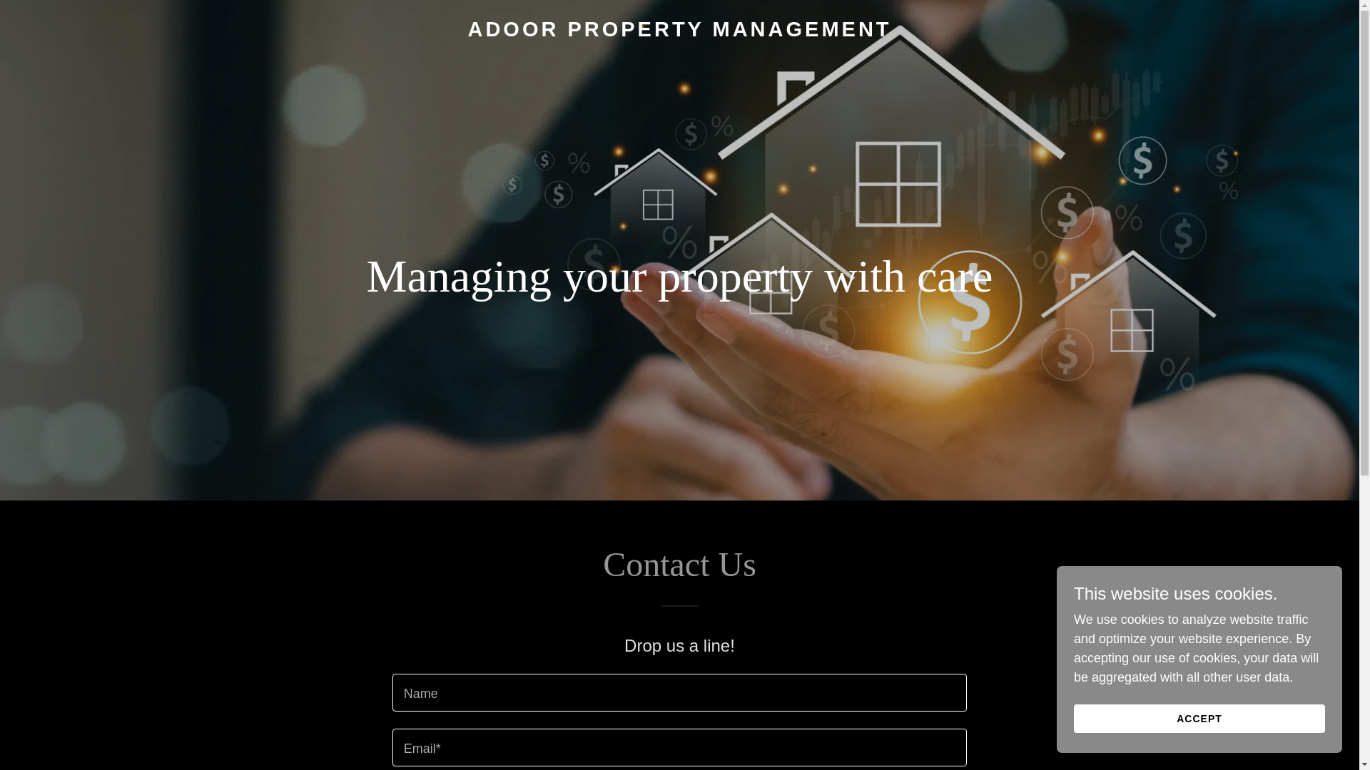 website screenshot of https://adoorpropertymanagement.ca/