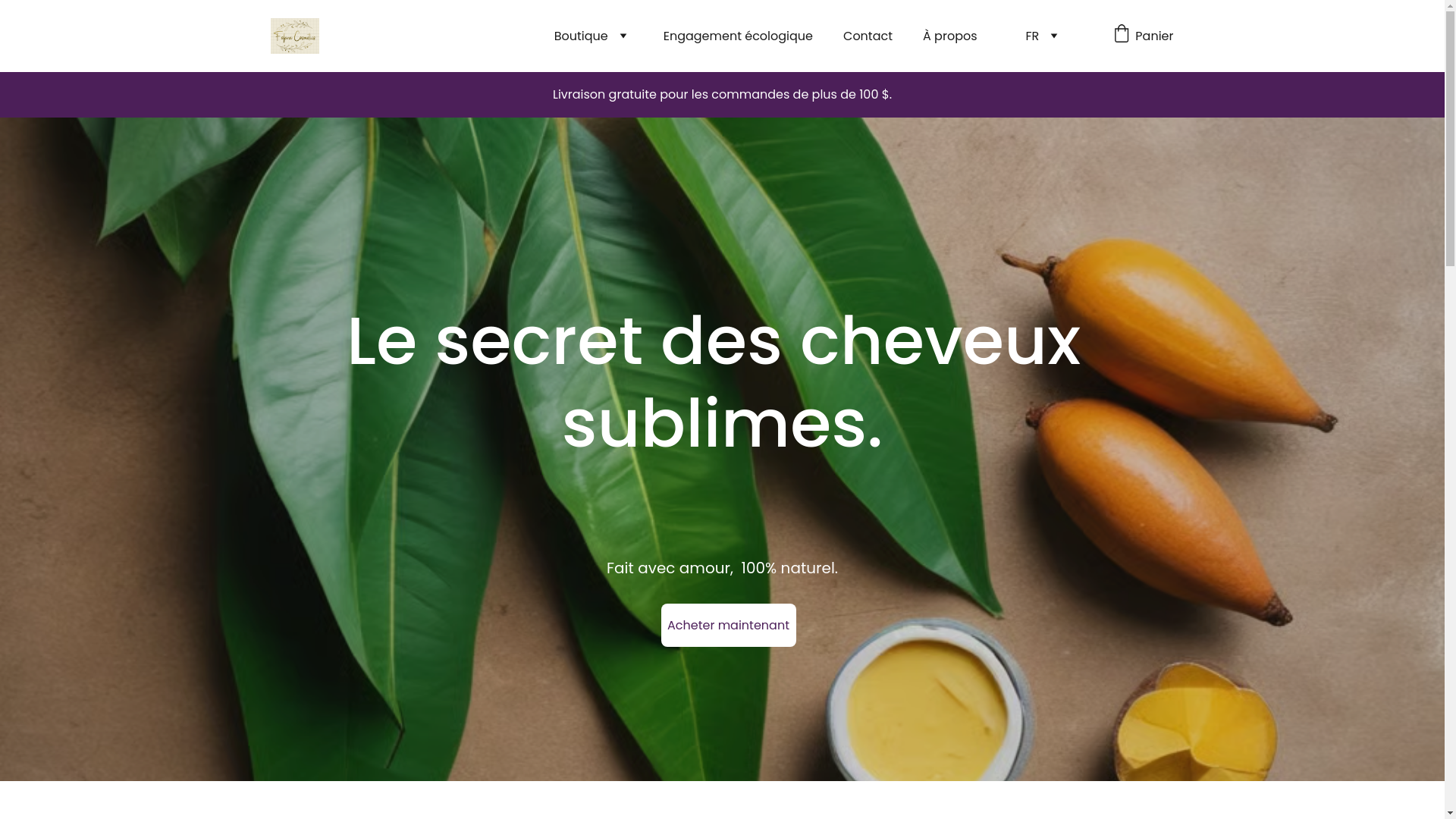 website screenshot of https://irisacosmetiques.com/