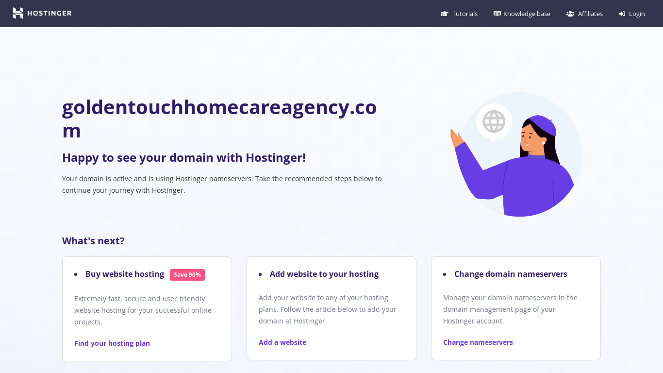website screenshot of https://goldentouchhomecareagency.com/